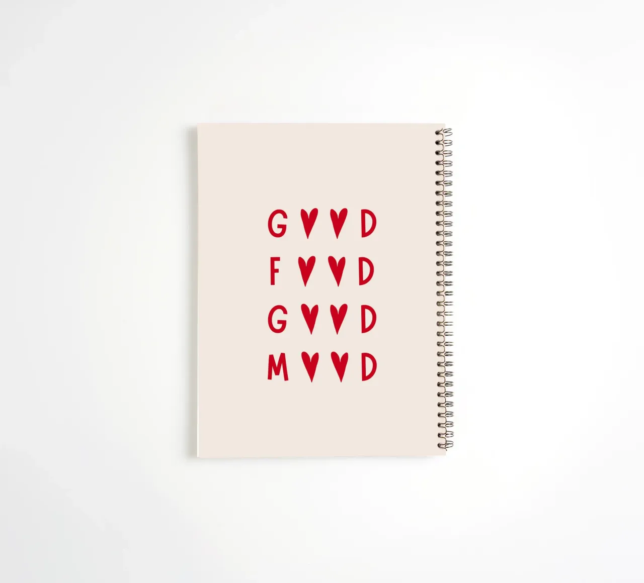 Typographic Art | Good Food Good Mood Print spiral notebook by NorwesClub