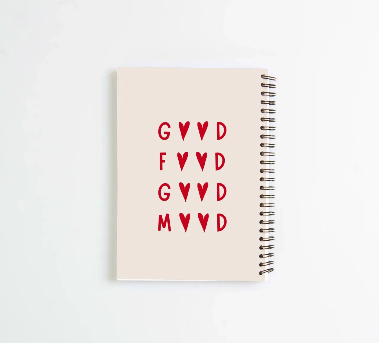 Typographic Art | Good Food Good Mood Print spiral notebook by NorwesClub