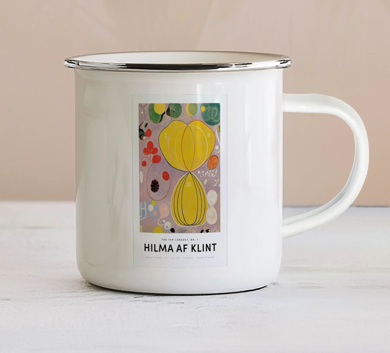 Hilma af Klint - The Ten Largest, No. 7 II tazza in smalto da Vintage by JUNIQE