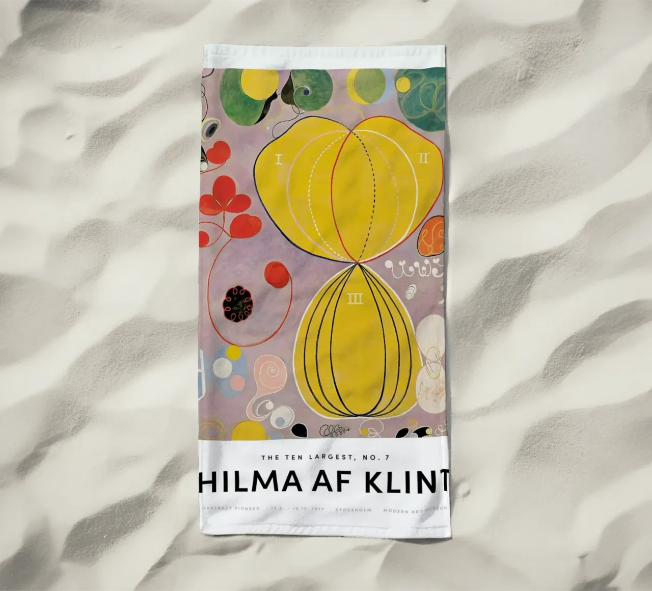 Hilma af Klint - The Ten Largest, No. 7 II toalla de playa de Vintage by JUNIQE