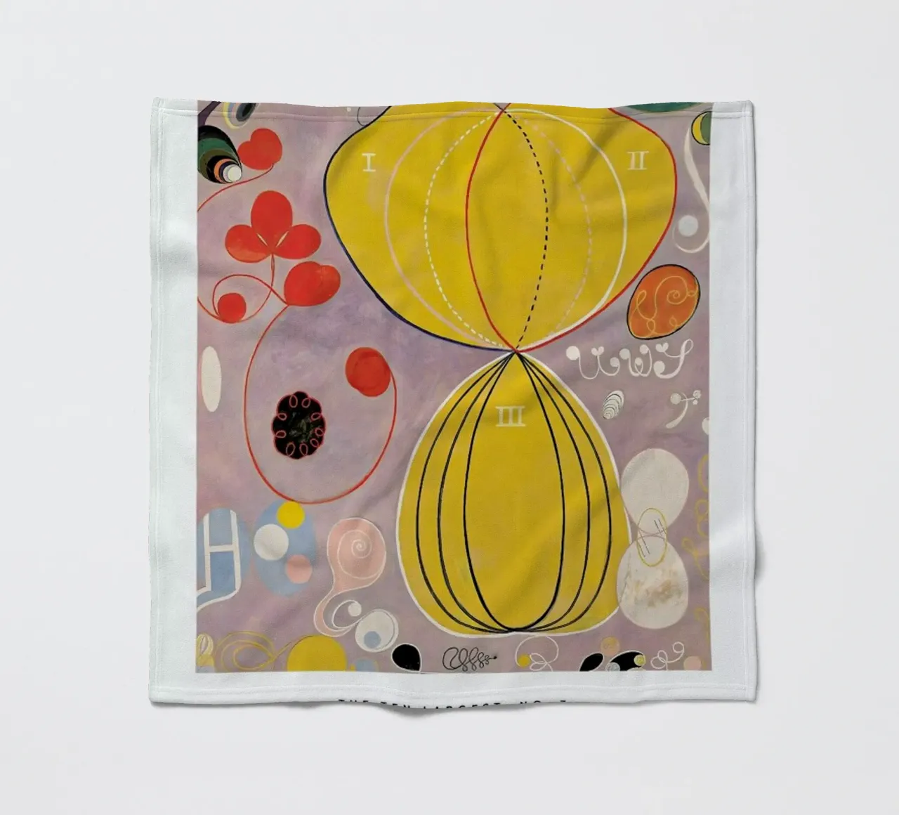 Hilma af Klint - The Ten Largest, No. 7 II manta de franela de Vintage by JUNIQE