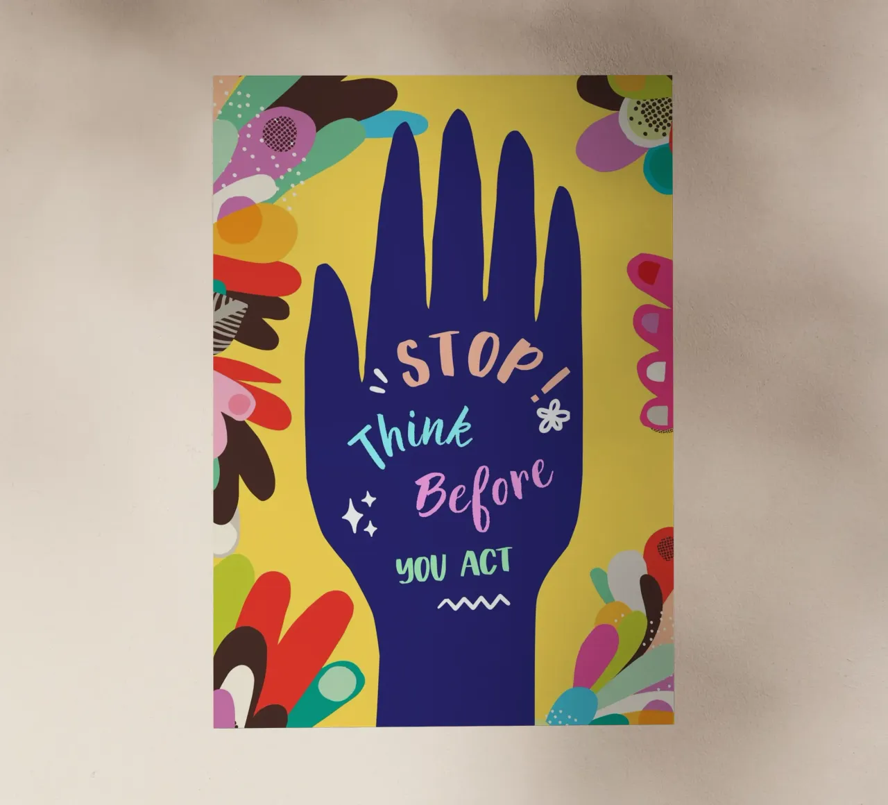 Message Art | Stop Think Before You Act Stampa pellicola backlit da NorwesClub