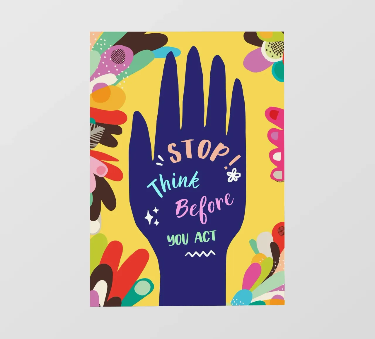 Message Art | Stop Think Before You Act Stampa pellicola backlit da NorwesClub