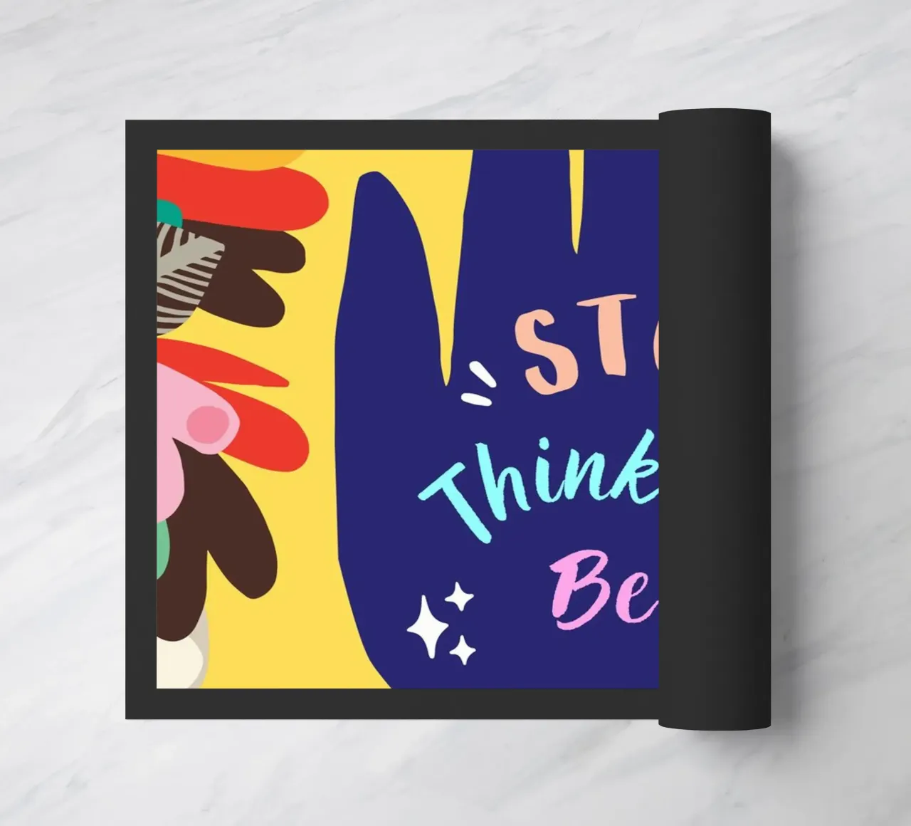 Message Art | Stop Think Before You Act Print paillasson de NorwesClub