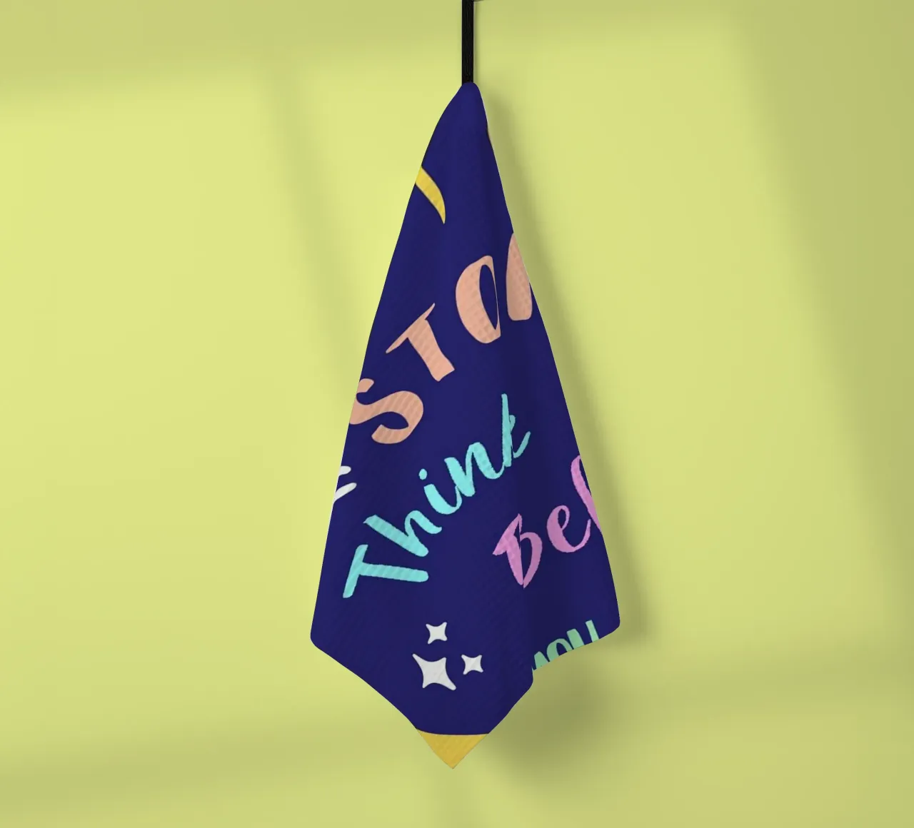 Message Art | Stop Think Before You Act Print torchon de NorwesClub
