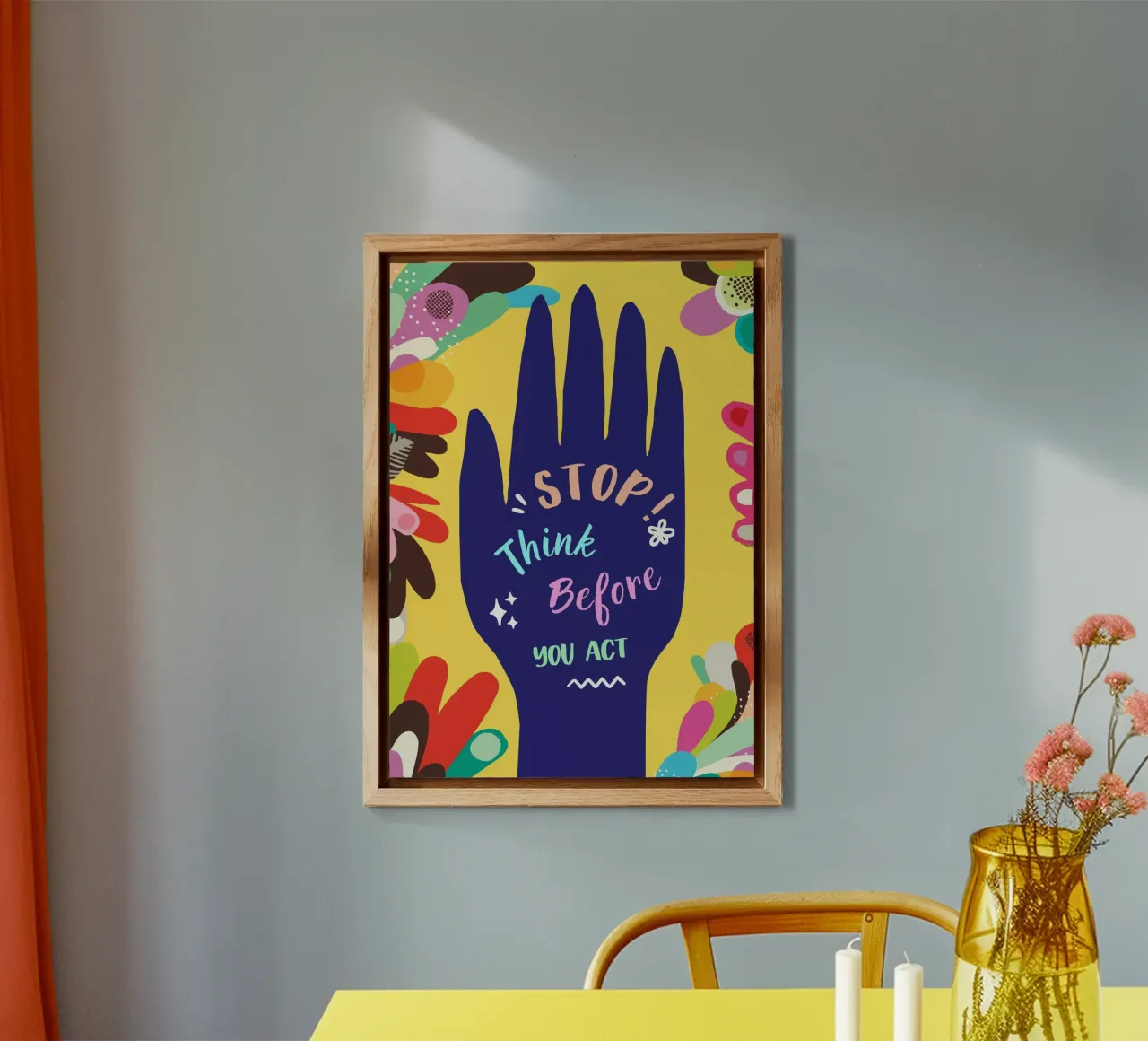 Message Art | Stop Think Before You Act Stampa alluminio dibond da NorwesClub