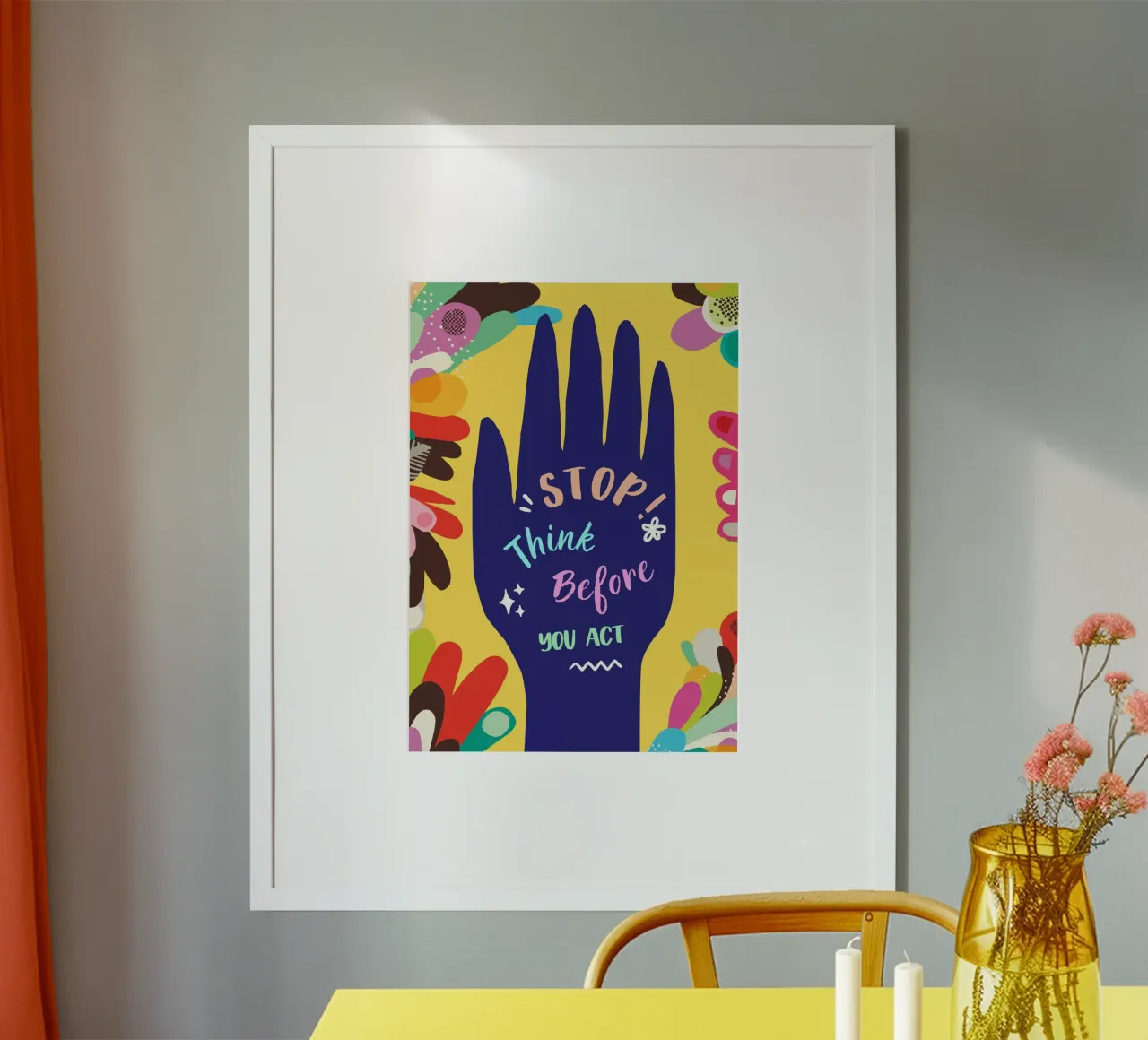 Message Art | Stop Think Before You Act Print hahnemühle de NorwesClub