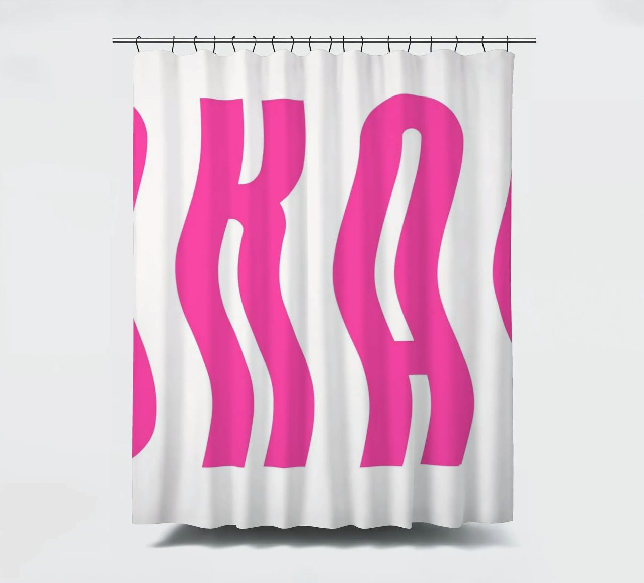 Typographic Art | Wavy OKAY Text Print shower curtain by NorwesClub
