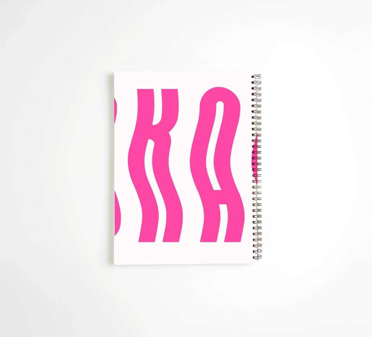 Typographic Art | Wavy OKAY Text Print spiral notebook by NorwesClub