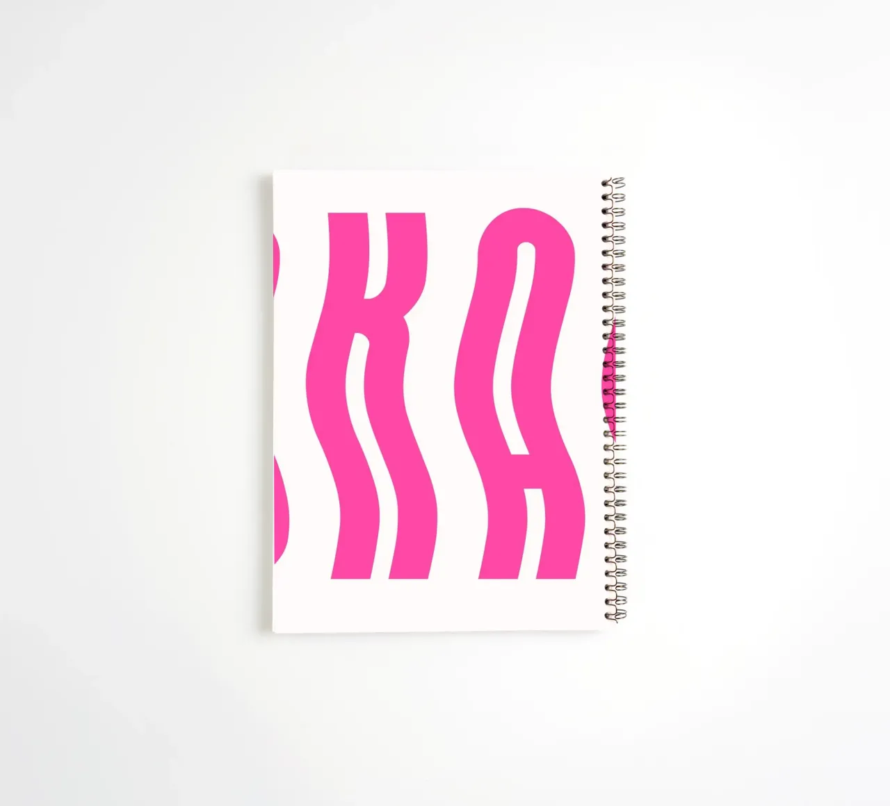 Typographic Art | Wavy OKAY Text Print carnet à spirale de NorwesClub