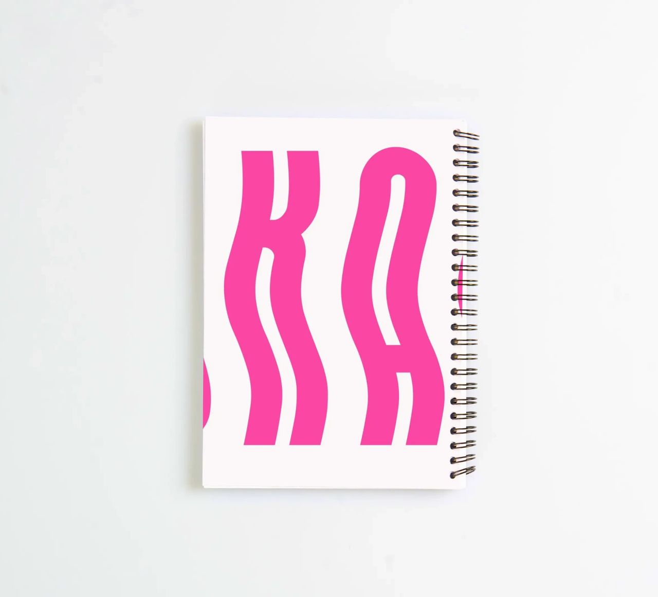 Typographic Art | Wavy OKAY Text Print spiral notebook by NorwesClub