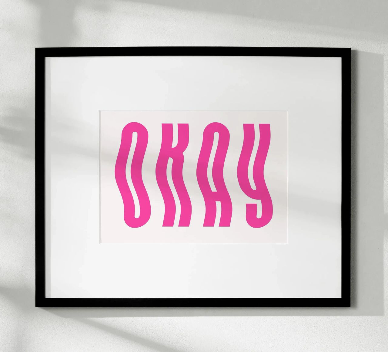 Typographic Art | Wavy OKAY Text Print hahnemühle by NorwesClub