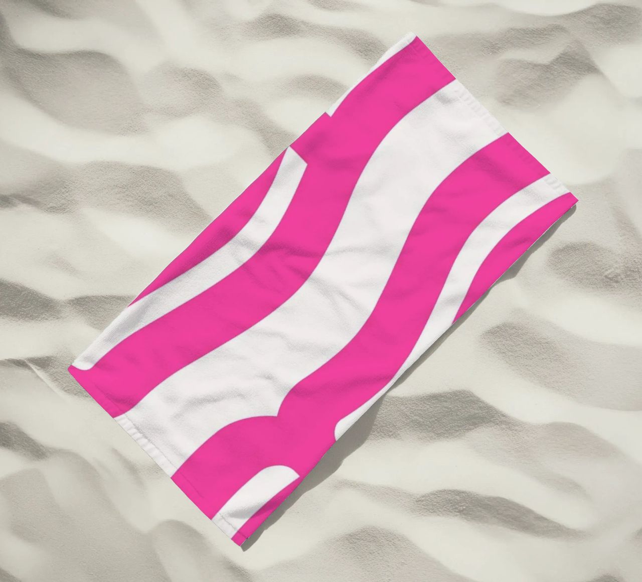 Typographic Art | Wavy OKAY Text Print beach towel by NorwesClub