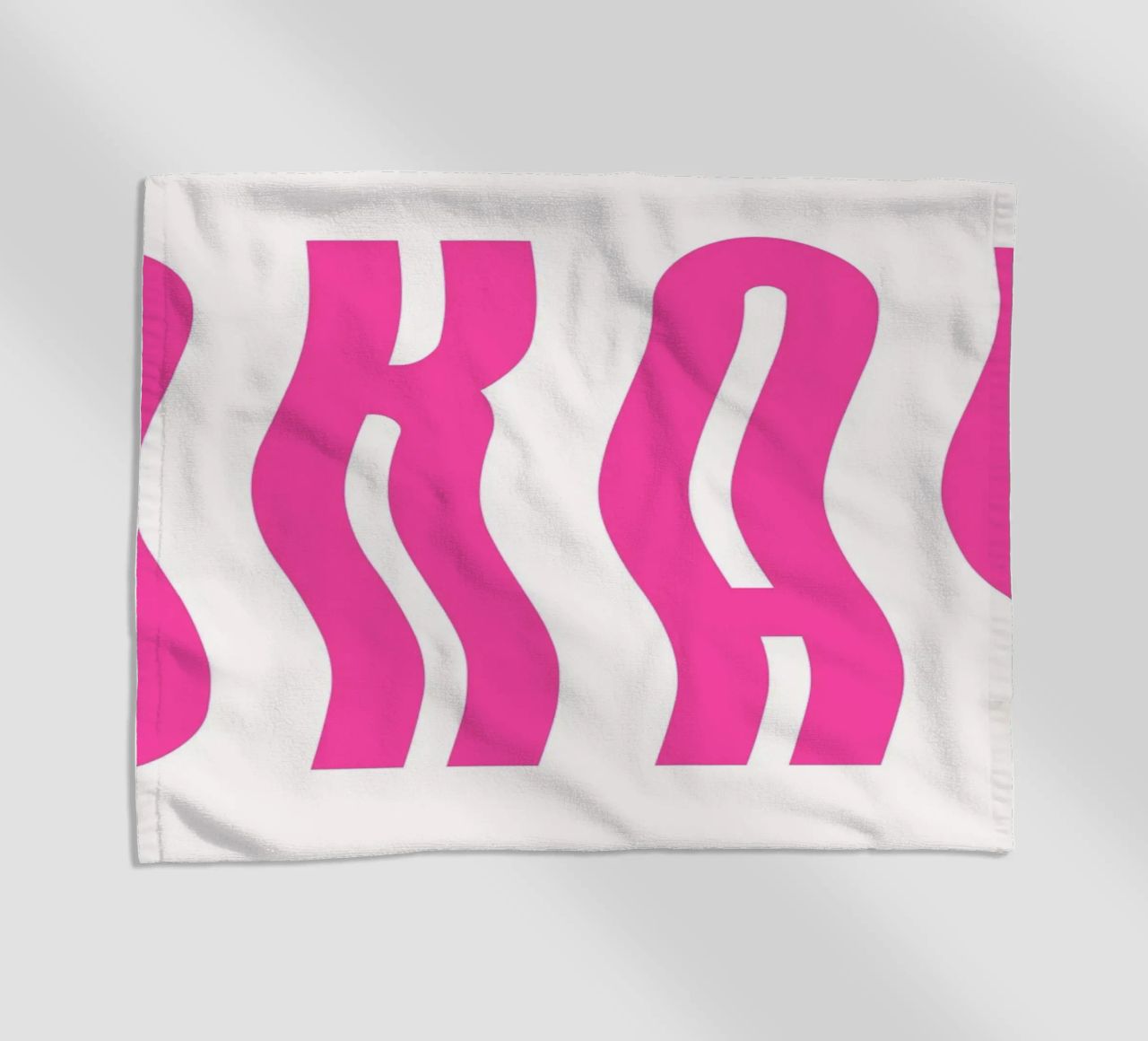 Typographic Art | Wavy OKAY Text Print beach towel by NorwesClub