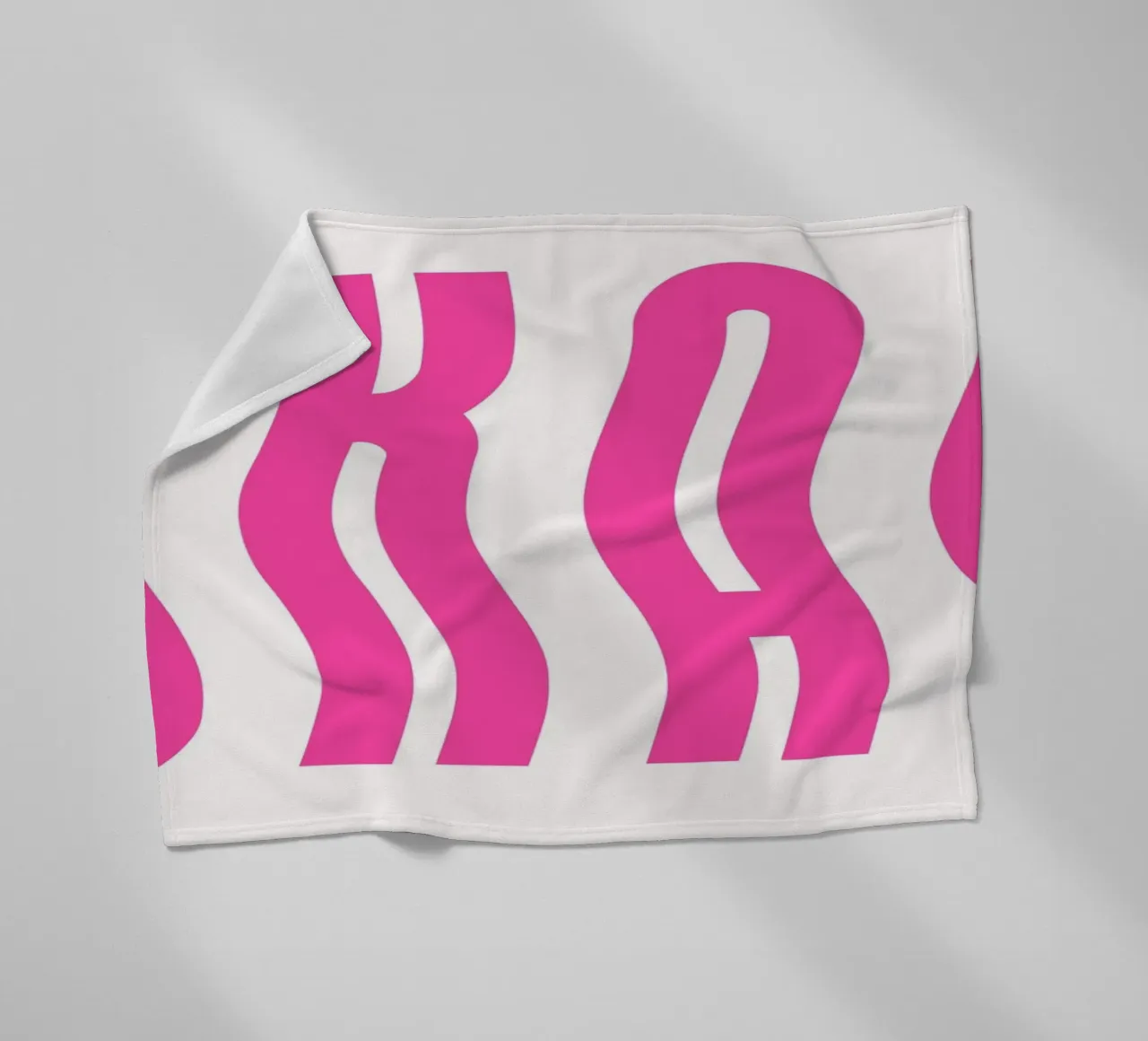 Typographic Art | Wavy OKAY Text Print fleece blanket by NorwesClub