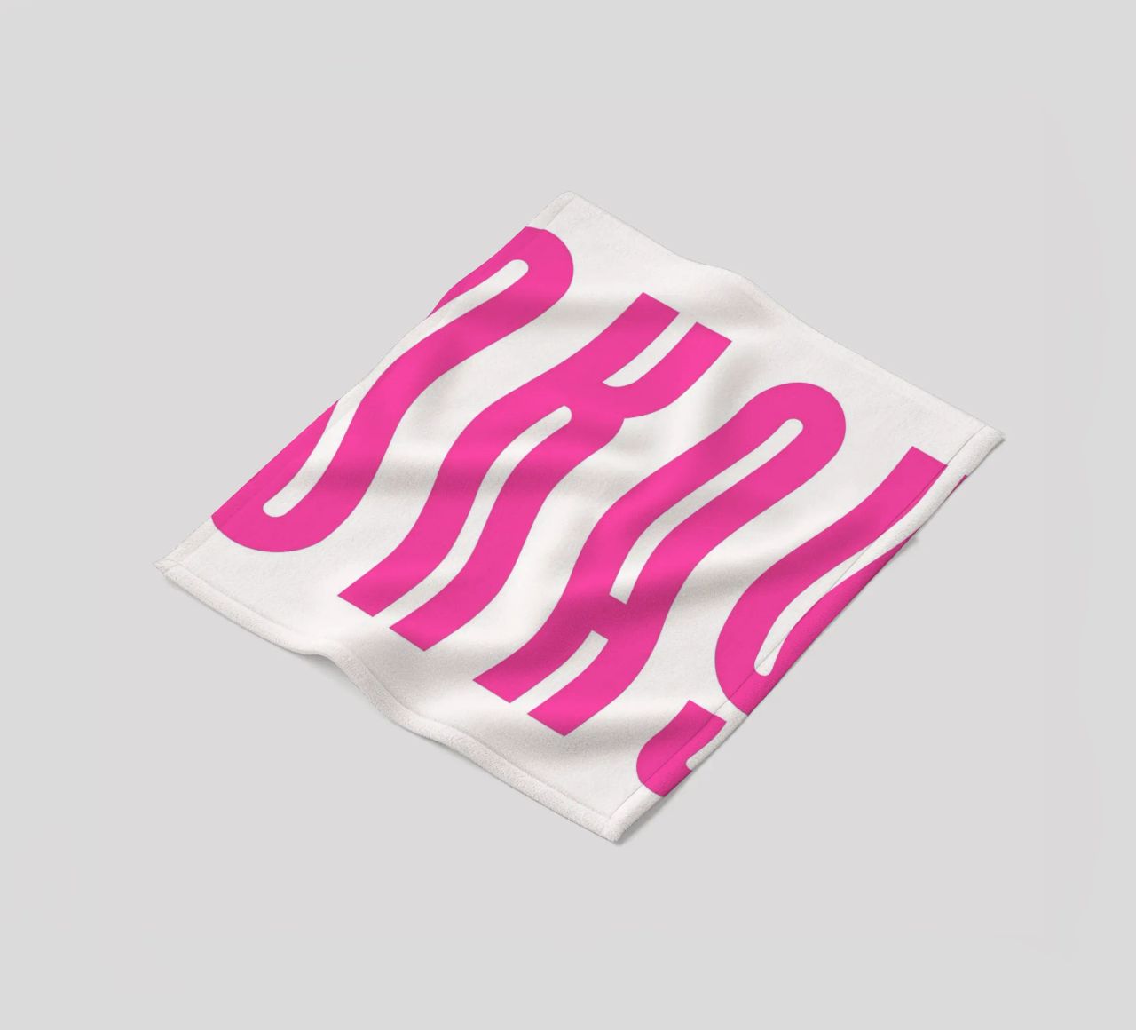 Typographic Art | Wavy OKAY Text Print fleece blanket by NorwesClub