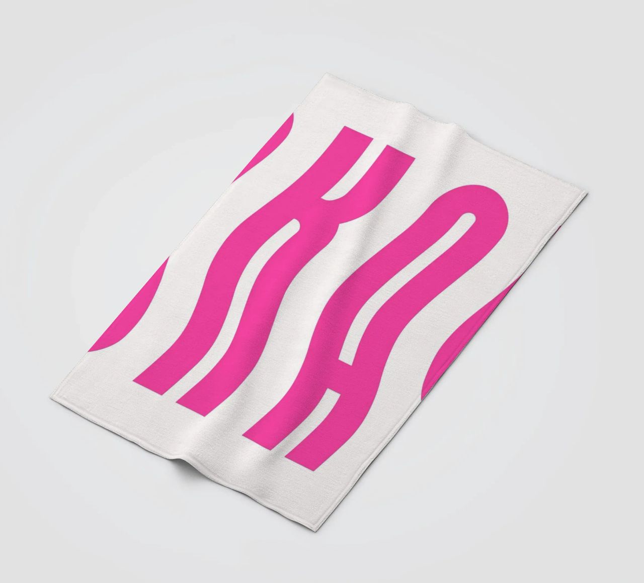 Typographic Art | Wavy OKAY Text Print fleece blanket by NorwesClub