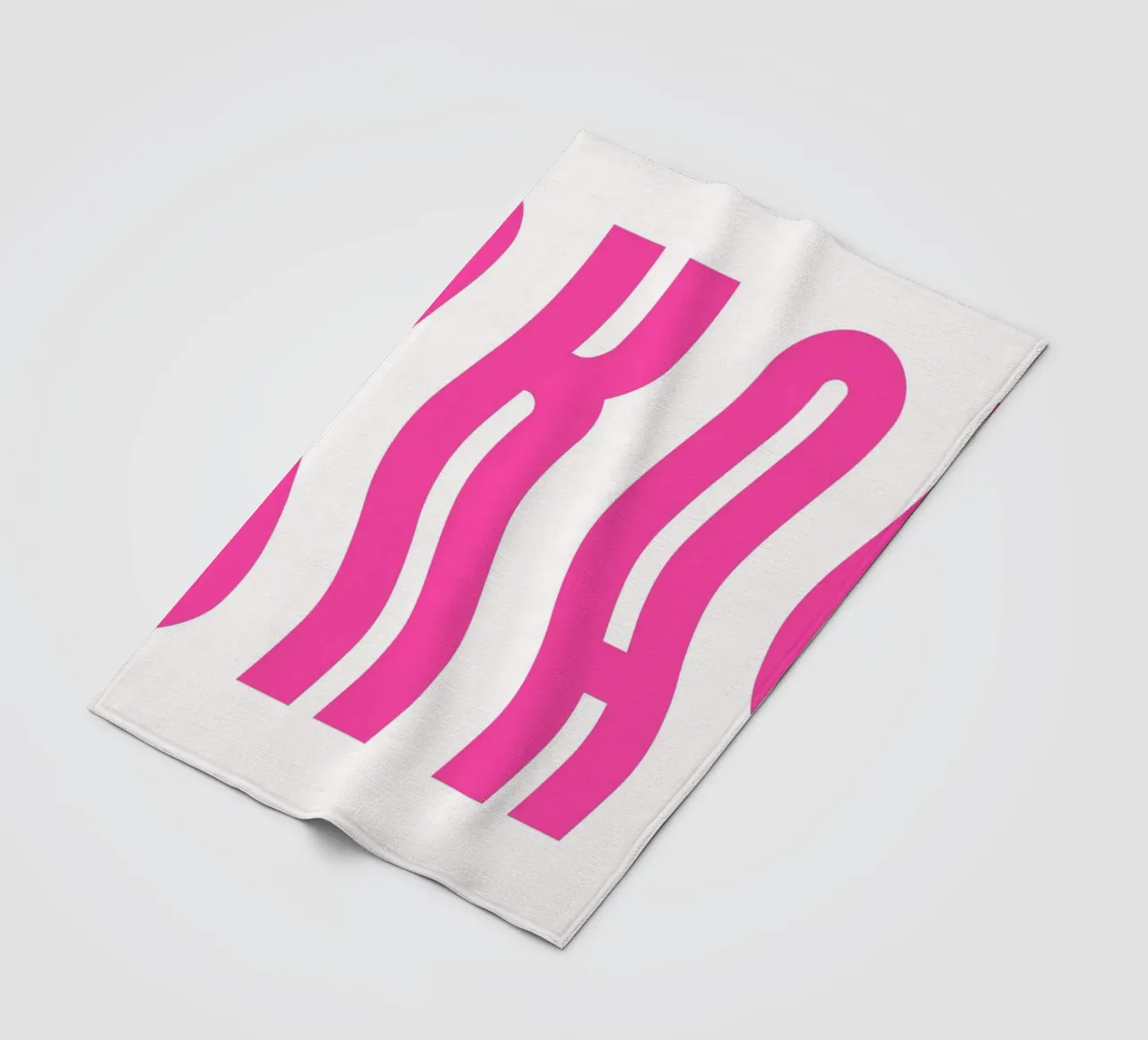 Typographic Art | Wavy OKAY Text Print fleece blanket by NorwesClub