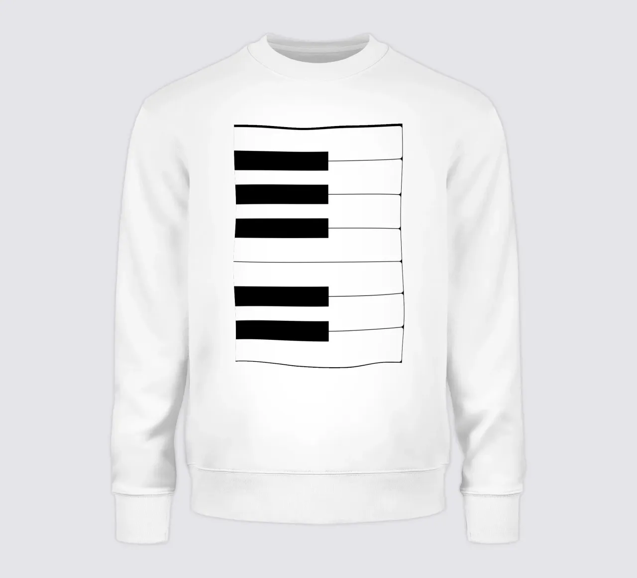 Piano Art | Minimalist Piano Keys Print sweat de NorwesClub