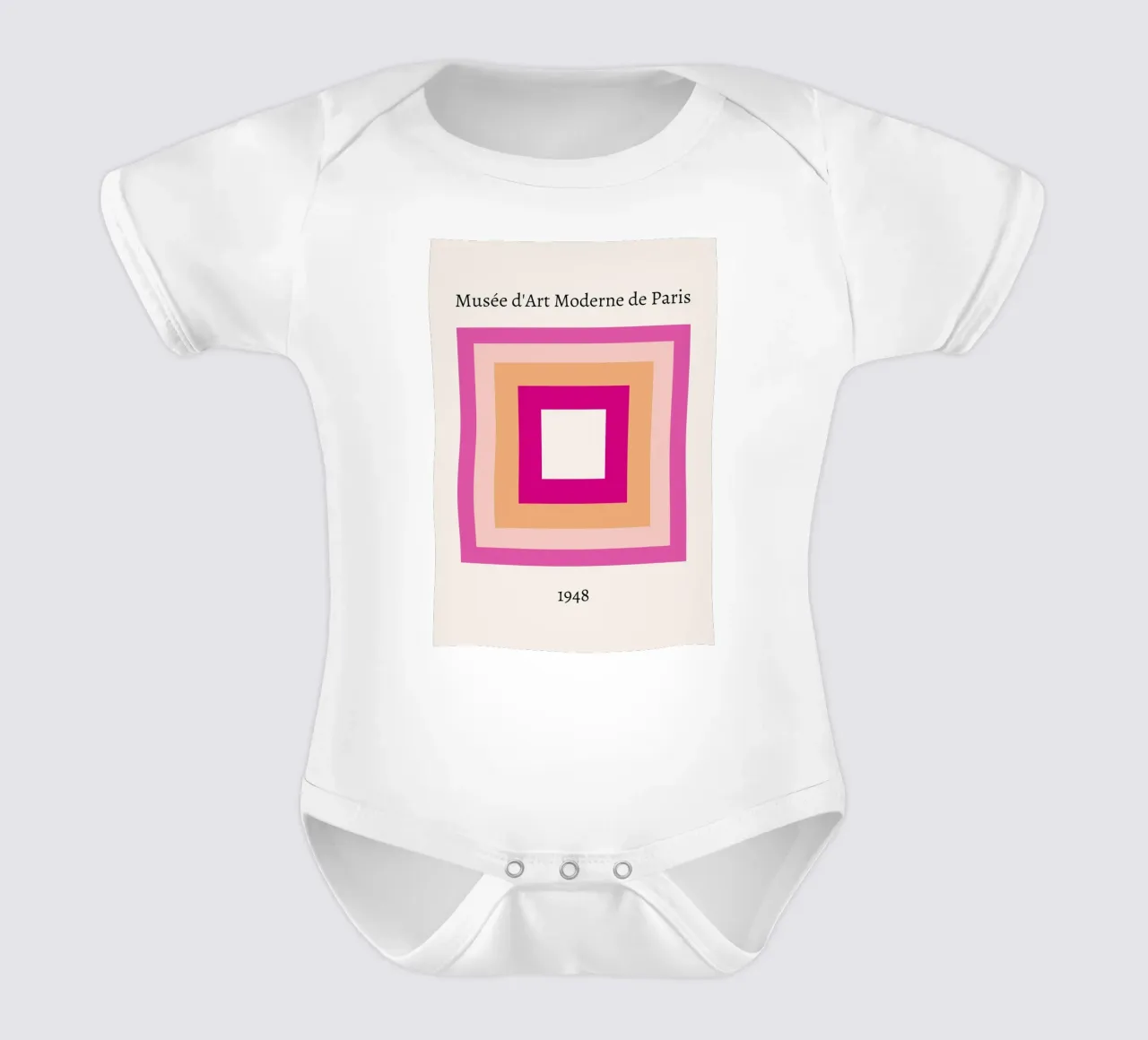 Abstrakte Grafik | Layered Textured Print Kurzarm Babybody von NorwesClub
