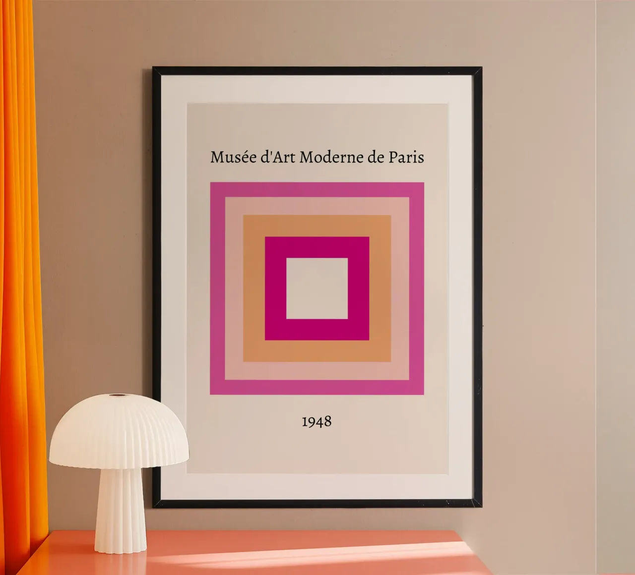Graphic Art Abstract | Layered Textured Print poster avec cadre en plastique de NorwesClub
