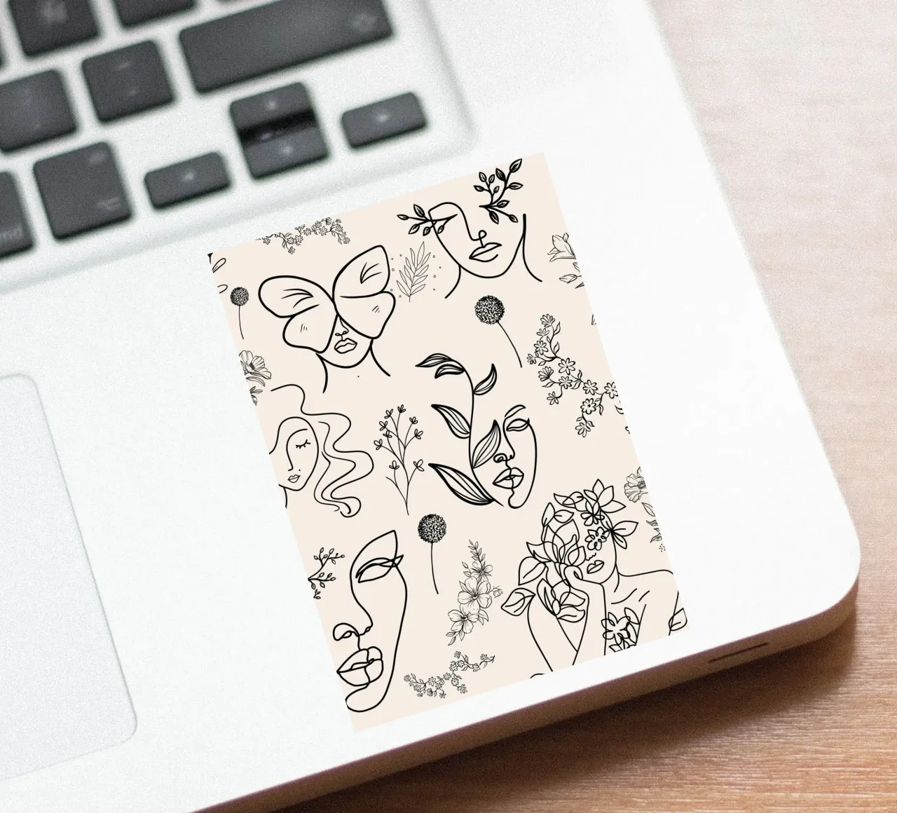 Line Art Illustration | Abstract Faces & Botanicals sticker by NorwesClub