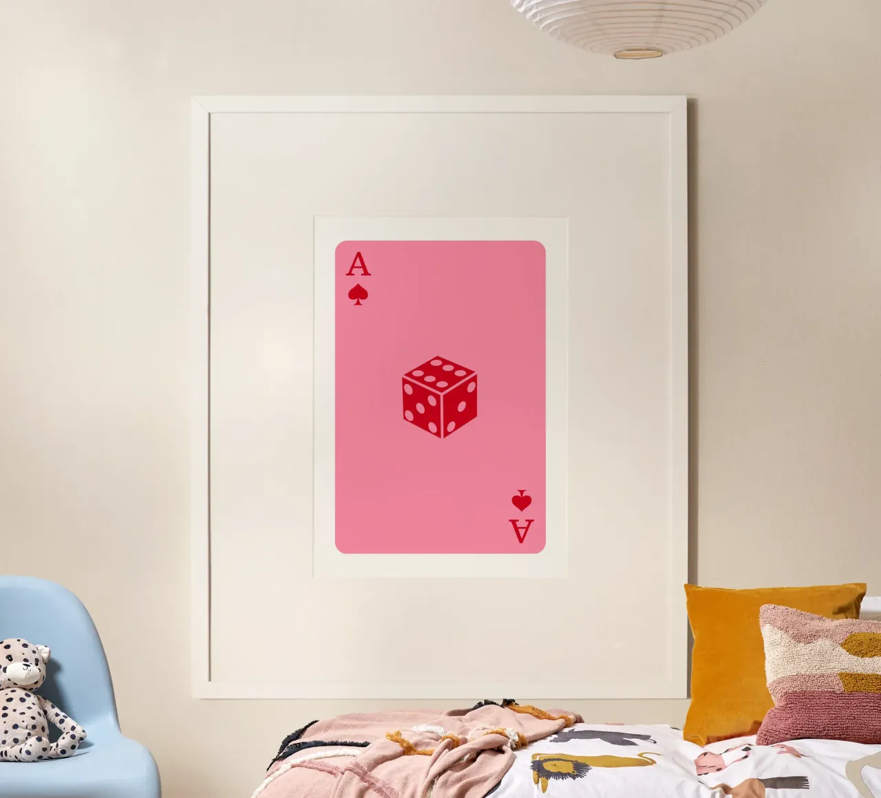 Playing Card Art | As de picas rosa y troquel impreso poster de NorwesClub
