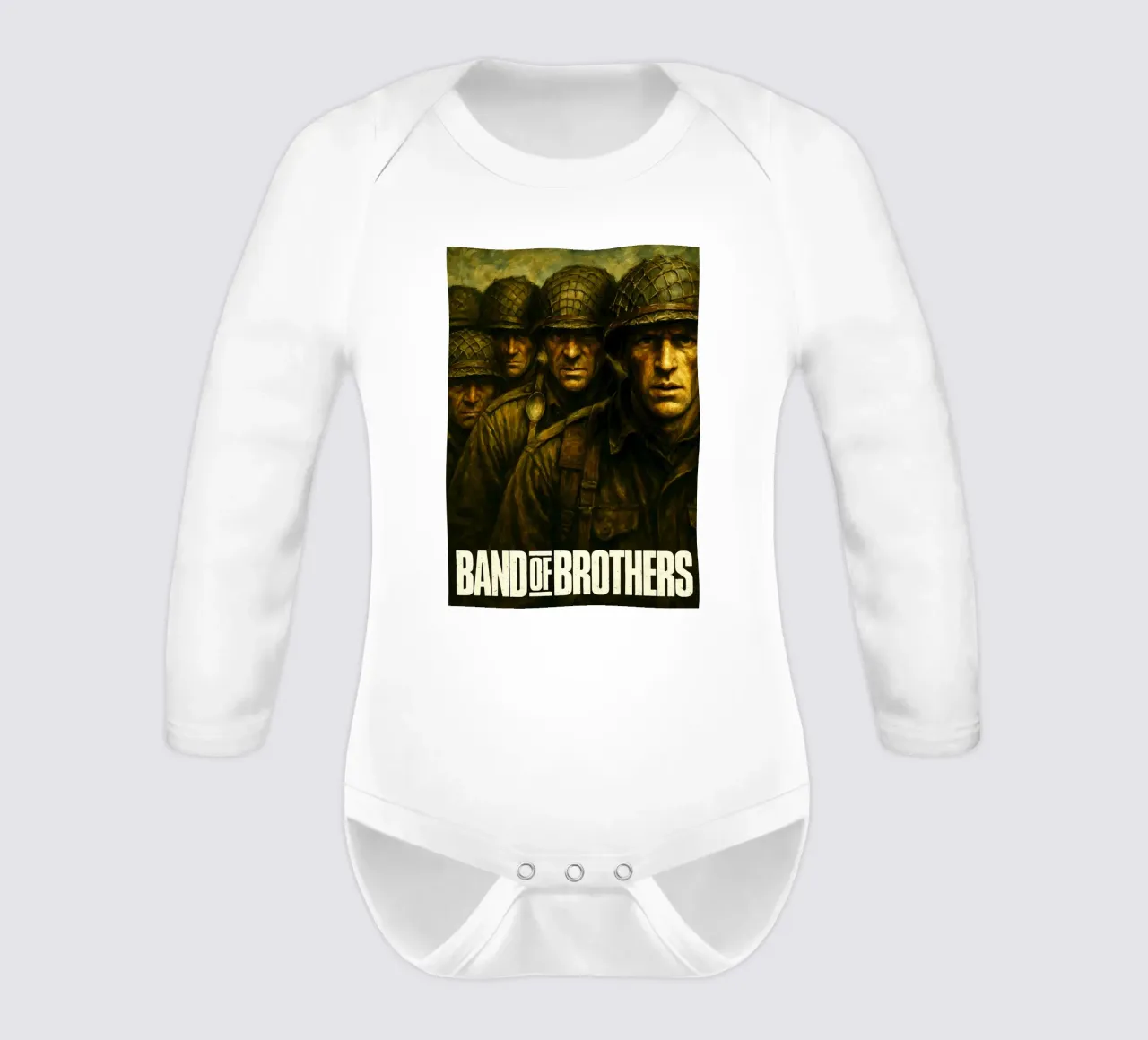 Band of brother repainting redraw imagination reproduction long-sleeve baby romper by SIQAYA