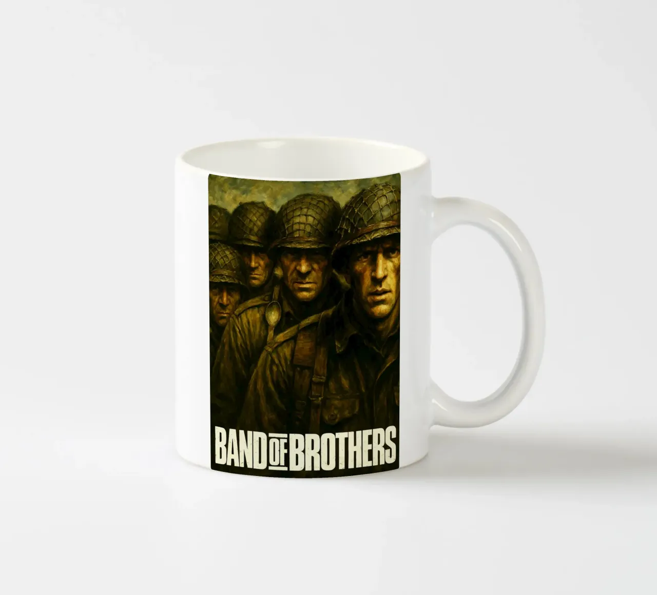 Band of brother repainting redraw imagination reproduction ceramic mug by SIQAYA