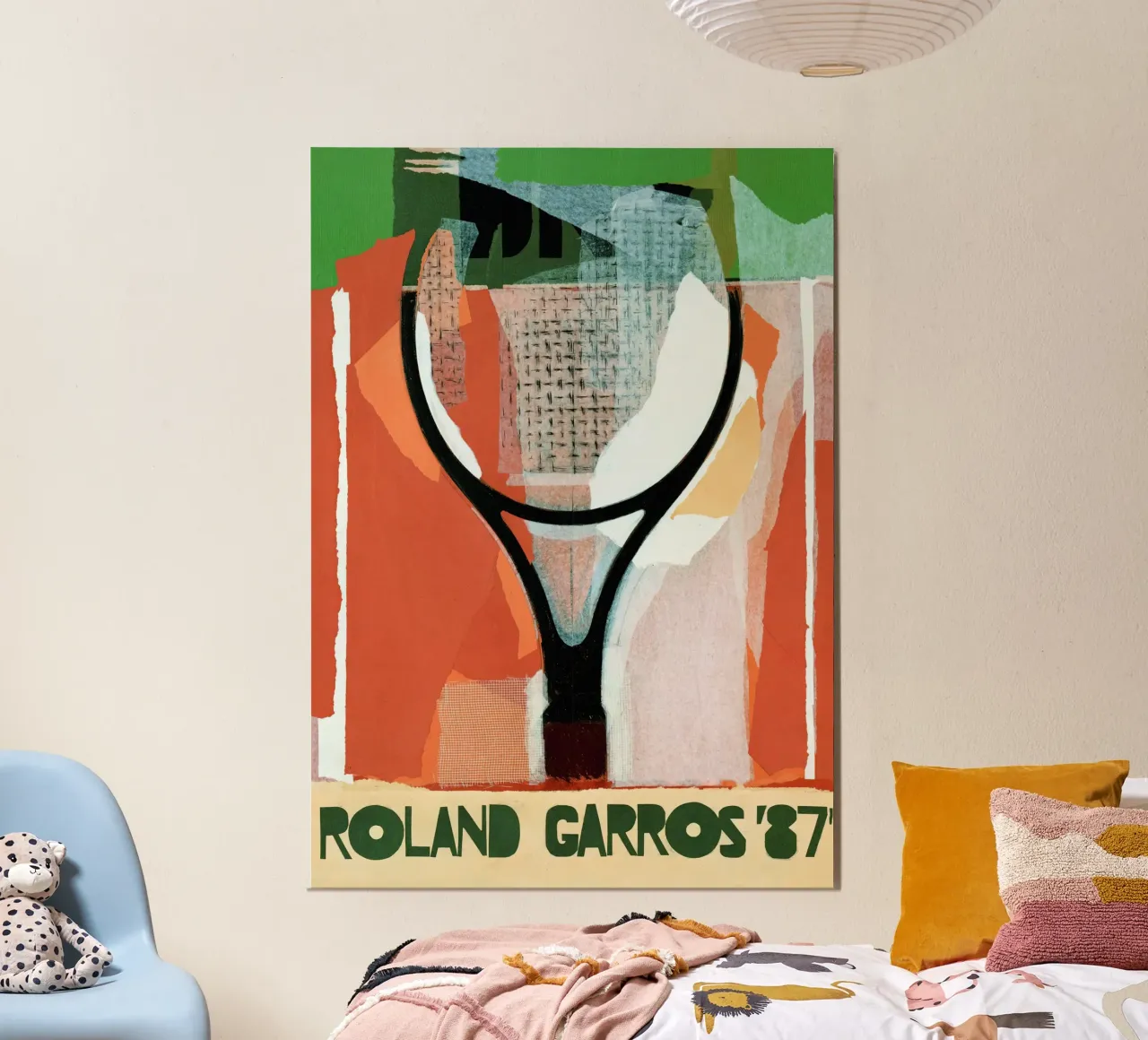 Roland Garros '87 - Poster astratto sul tennis poster con telaio in alluminio da NorwesClub