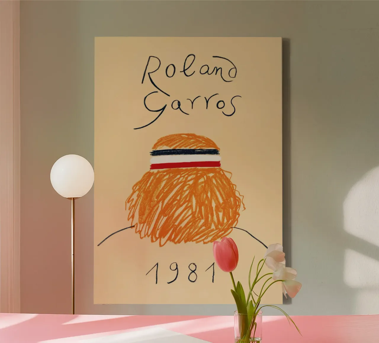 Roland Garros 1981 - Stampa poster tennis iconico tela con Cornice a cassetta da NorwesClub