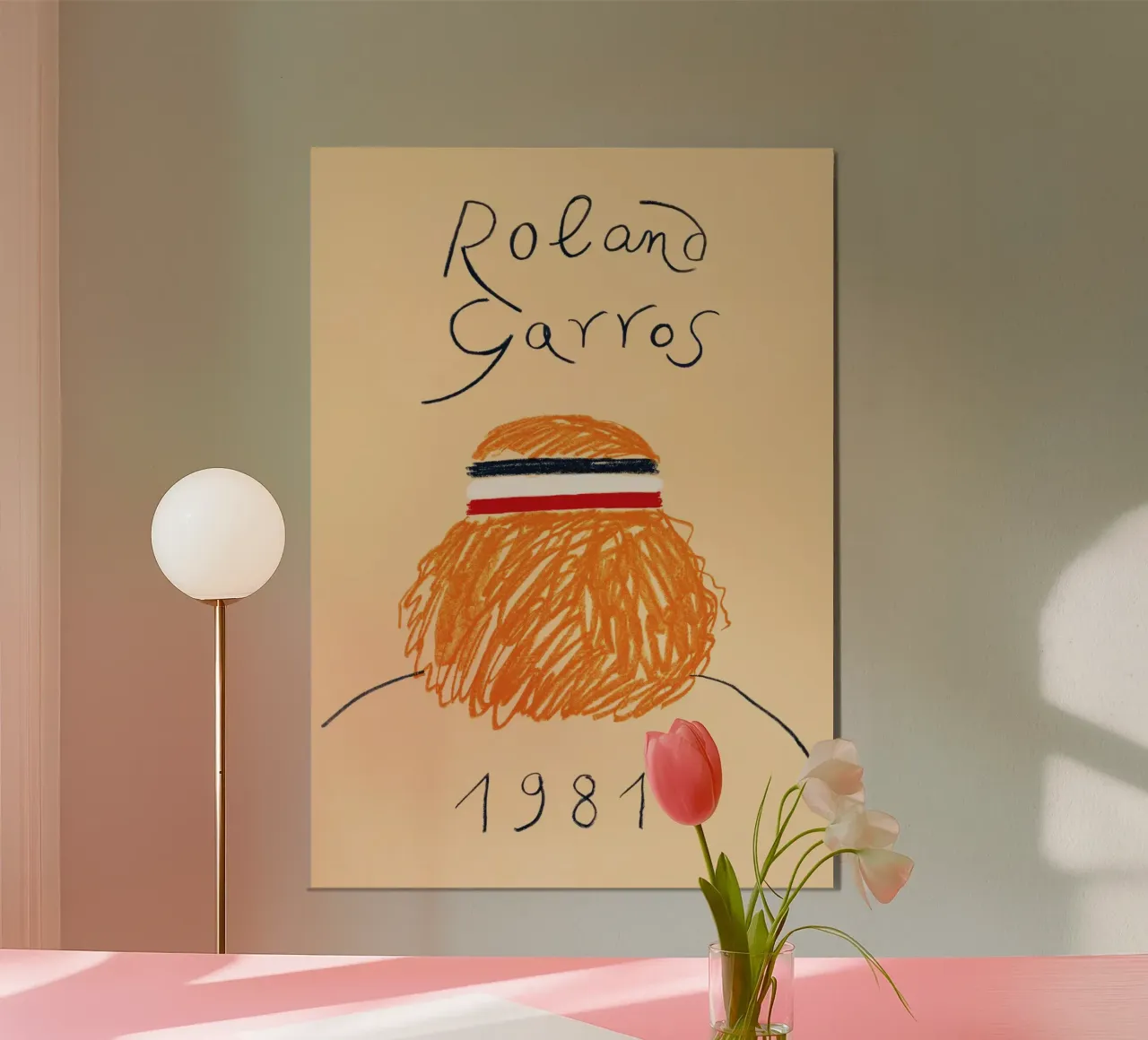 Roland Garros 1981 - Stampa poster tennis iconico poster con telaio in plastica da NorwesClub