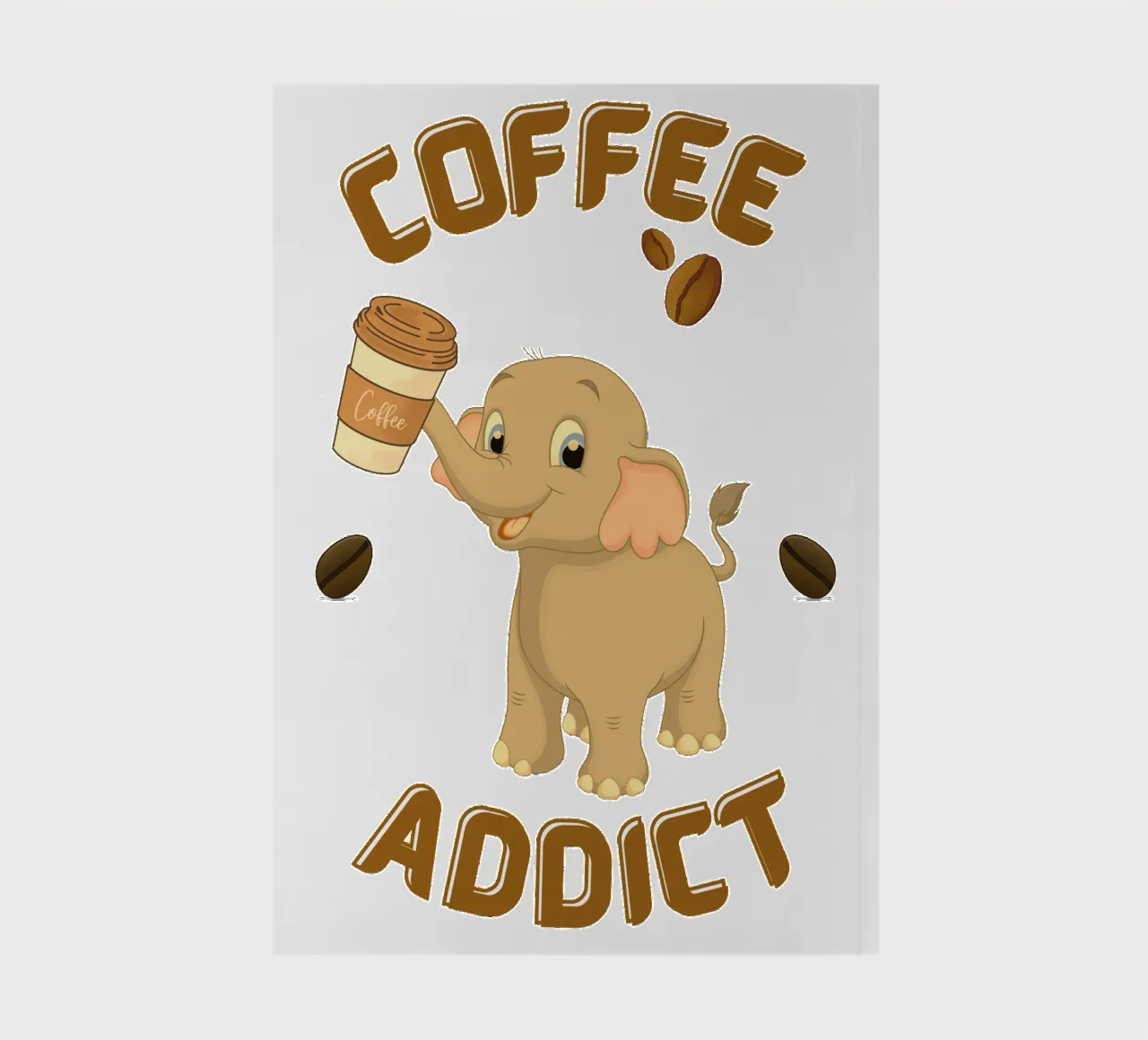 Tazza da caffè con elefante che tiene in mano una tazza da caffè diario da Cold Wild