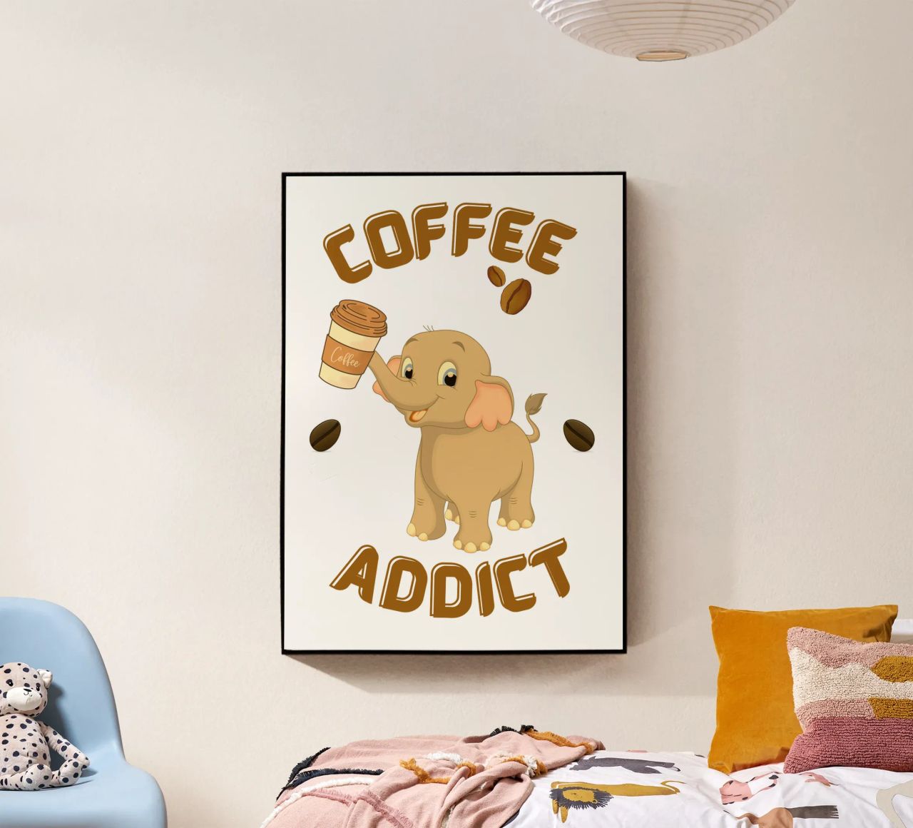 Tazza da caffè con elefante che tiene in mano una tazza da caffè plexiglass da Cold Wild