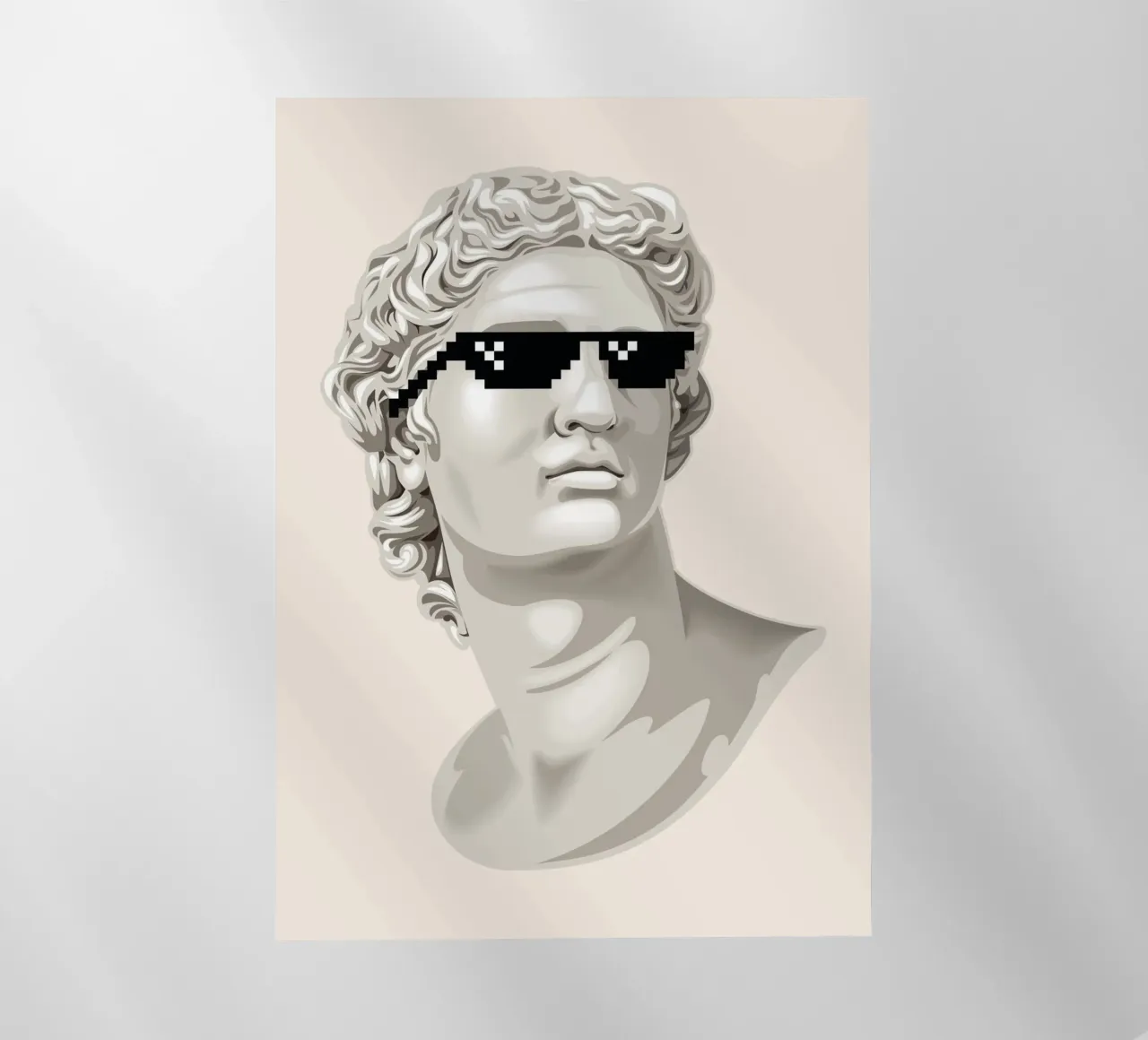 Classical Remix Art | Pixel Sunglasses Bust Print lámina retroiluminada de NorwesClub