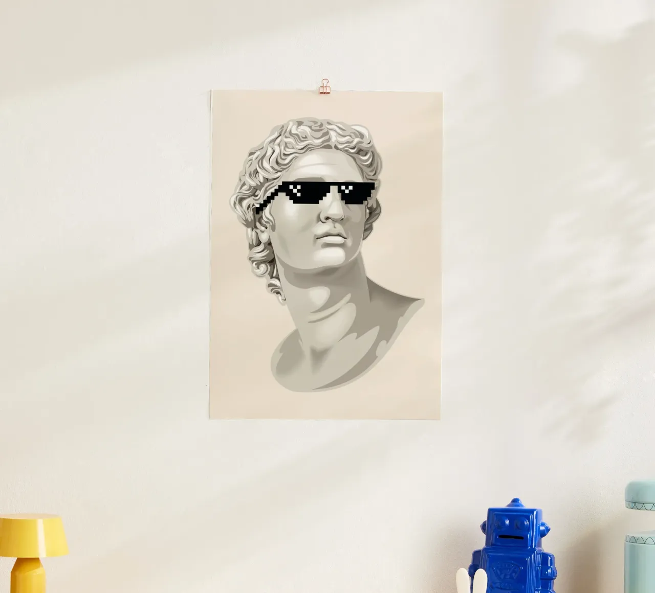 Classical Remix Art | Pixel Sunglasses Bust Print hahnemühle de NorwesClub