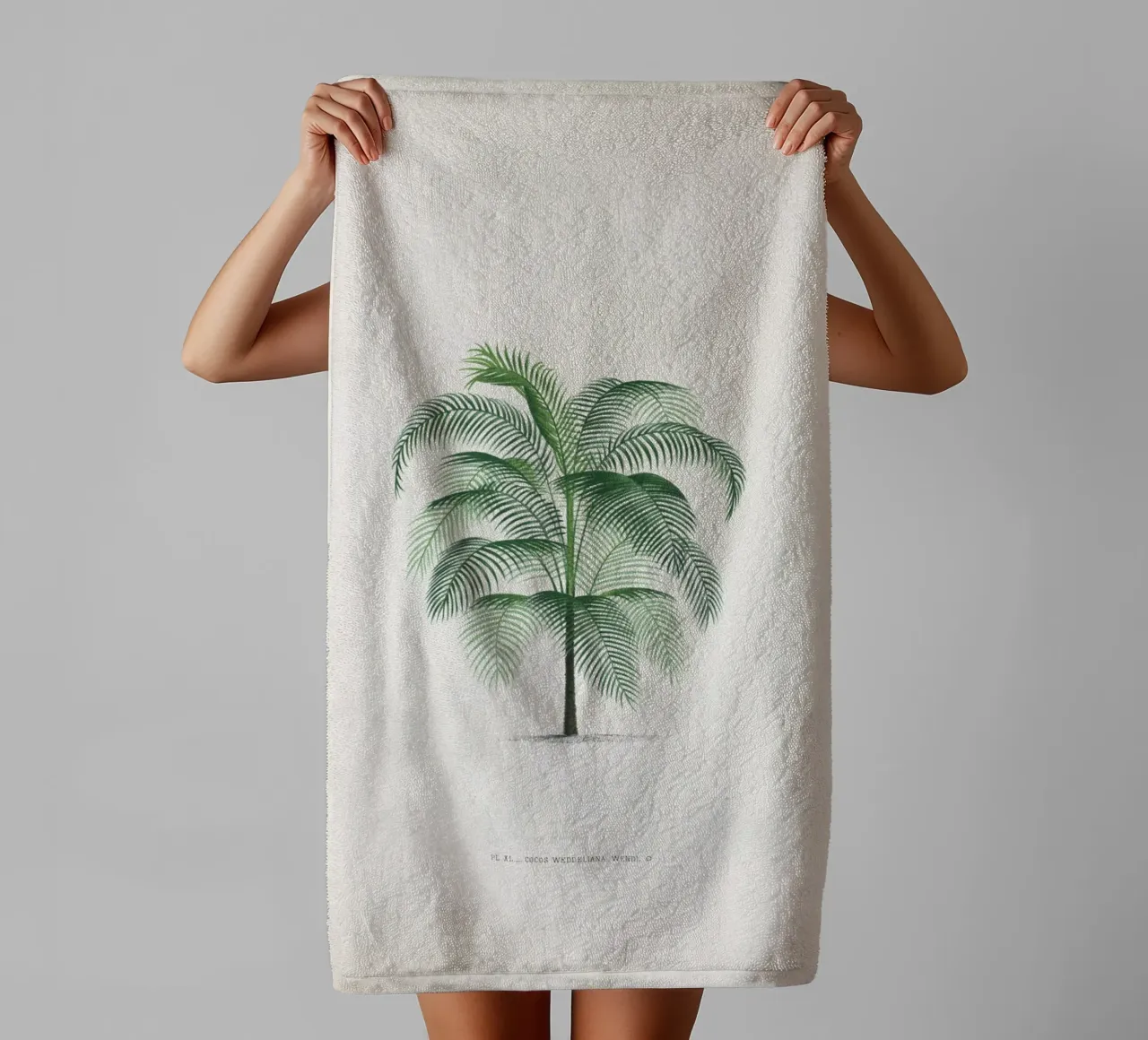 Vintage Kerchove 4 Les Palmiers 40 towel by Vintage Print Collection