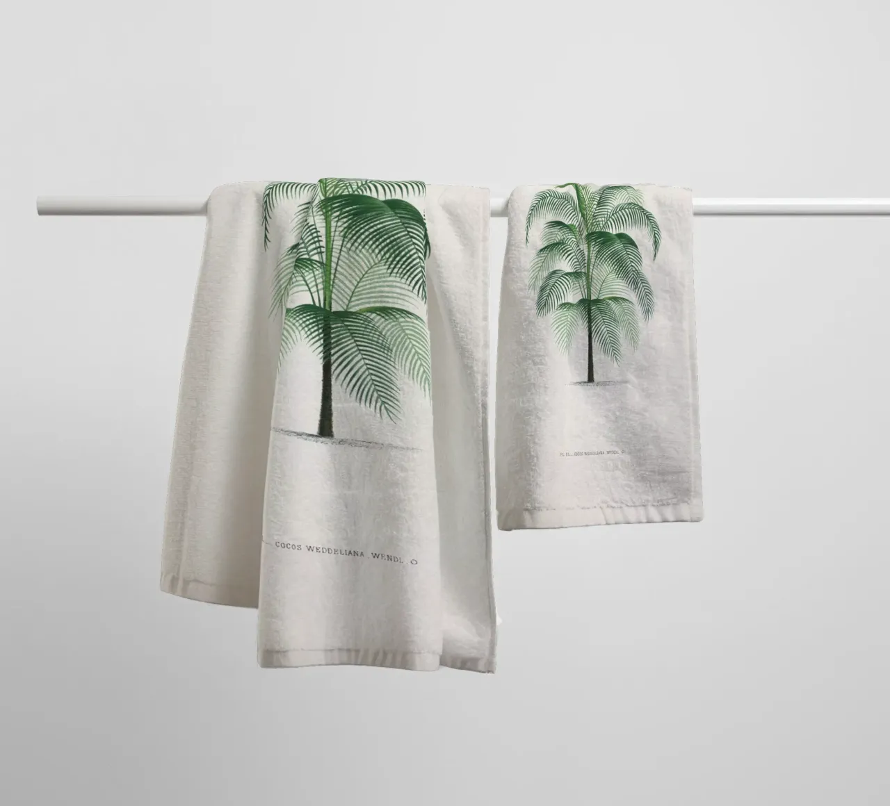 Vintage Kerchove 4 Les Palmiers 40 towel by Vintage Print Collection