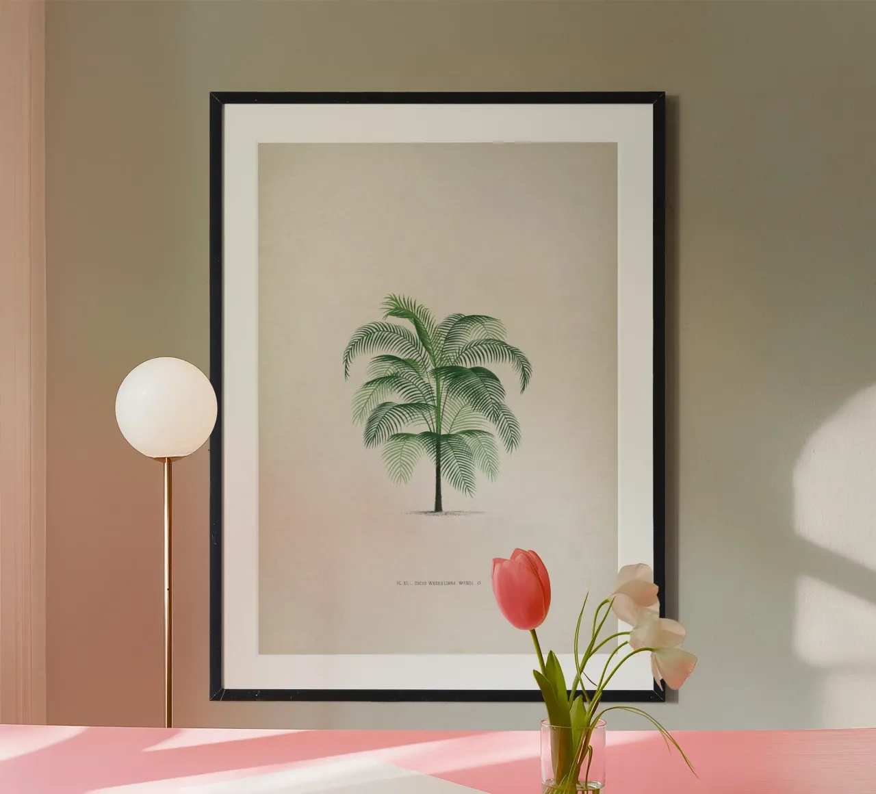 Vintage Kerchove 4 Les Palmiers 40 poster con telaio in plastica da Vintage Print Collection
