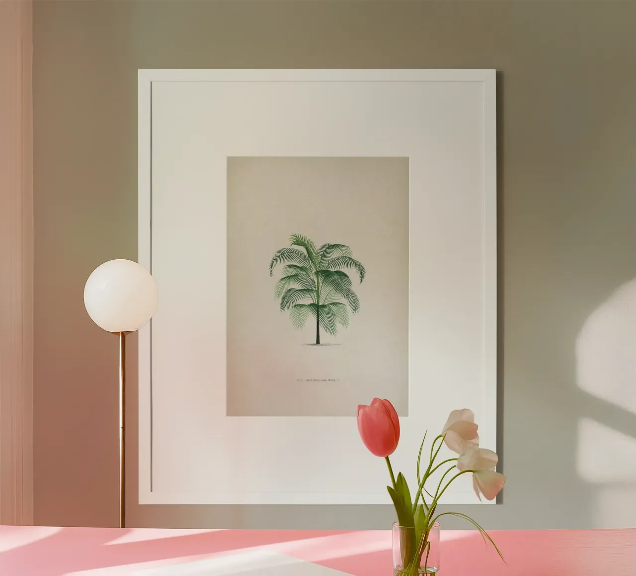 Vintage Kerchove 4 Les Palmiers 40 poster con telaio in plastica da Vintage Print Collection