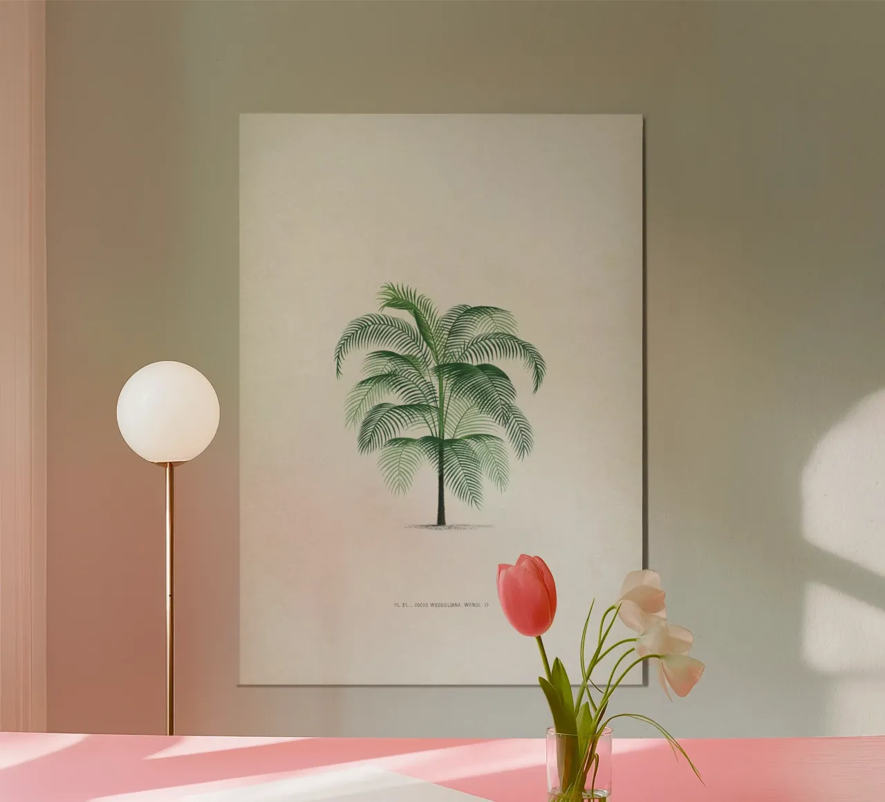 Vintage Kerchove 4 Les Palmiers 40 poster con telaio in plastica da Vintage Print Collection