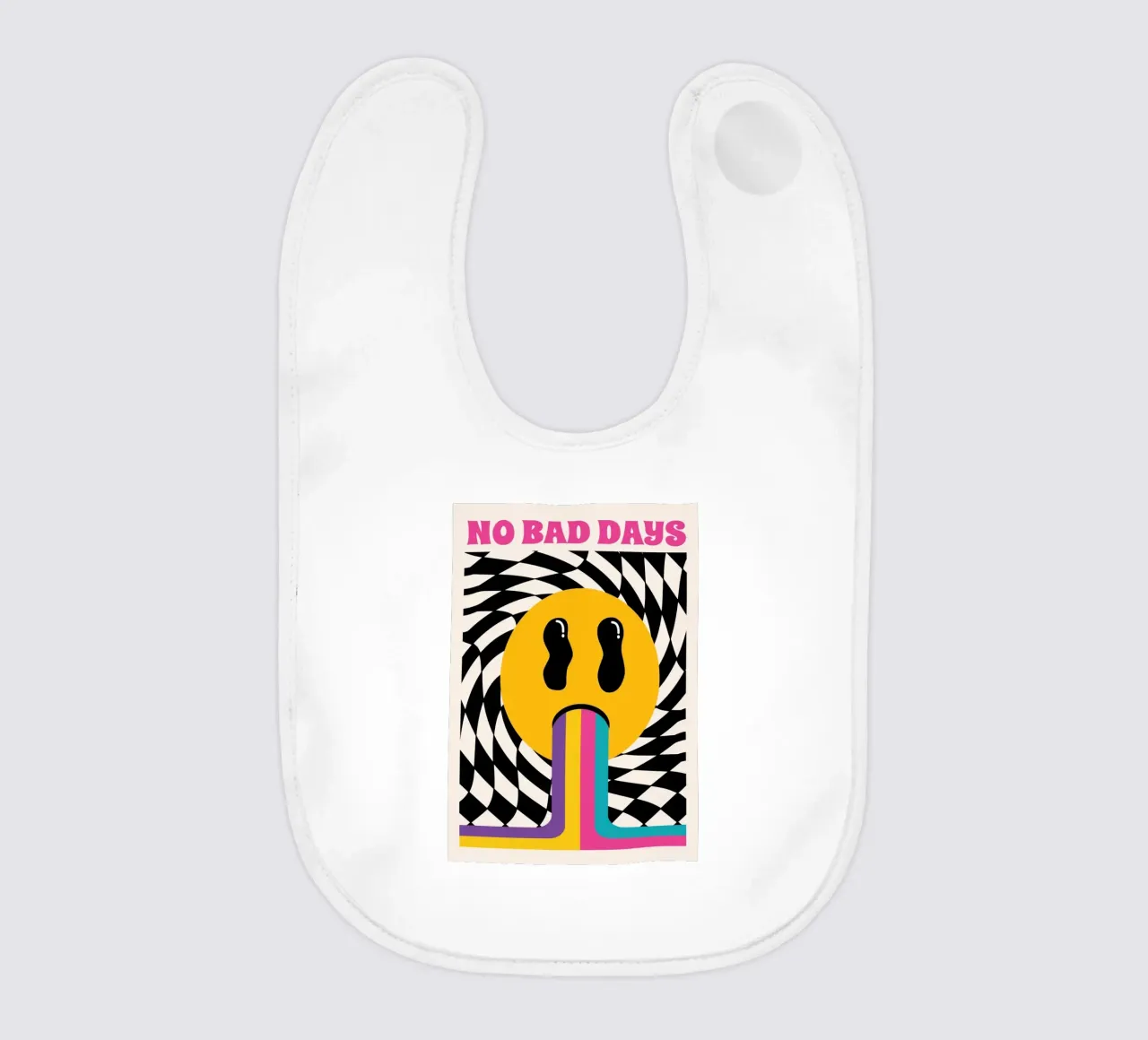 Mokaky No Bad Days - Groovy Grafik-Kunstdruck Babylätzchen von NorwesClub