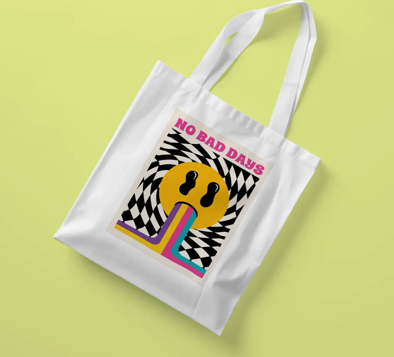 Mokaky No Bad Days - Groovy Grafik-Kunstdruck Jutebeutel von NorwesClub