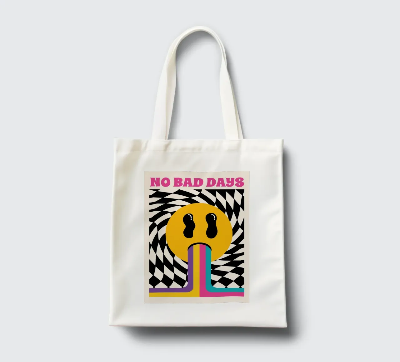 Mokaky No Bad Days - Groovy Grafik-Kunstdruck Jutebeutel von NorwesClub