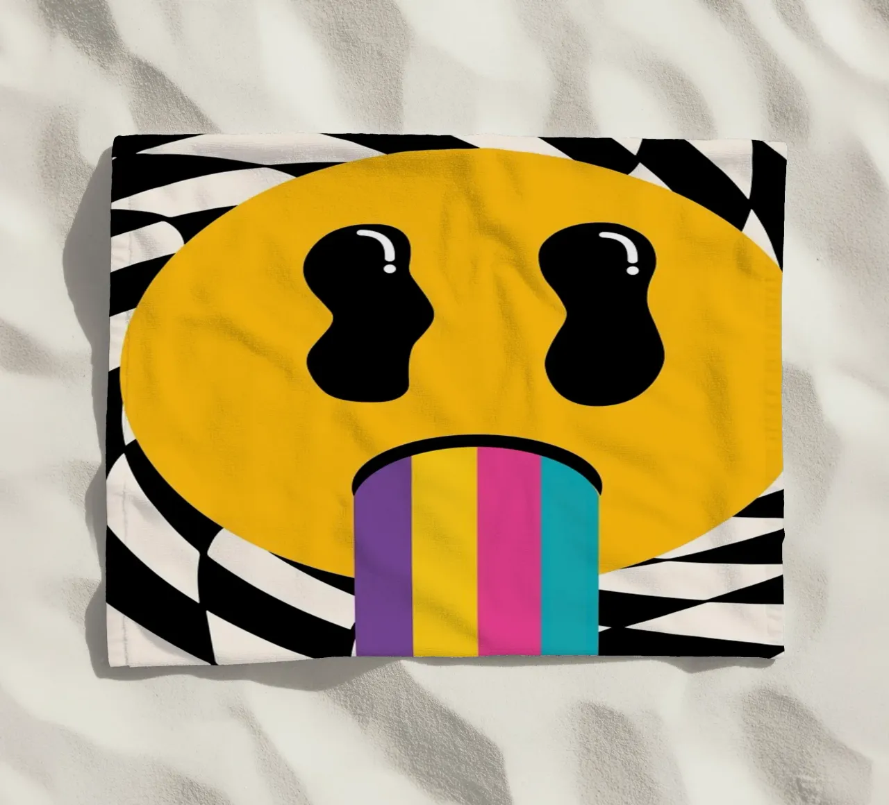 Mokaky No Bad Days - Groovy Grafik-Kunstdruck Strandtuch von NorwesClub