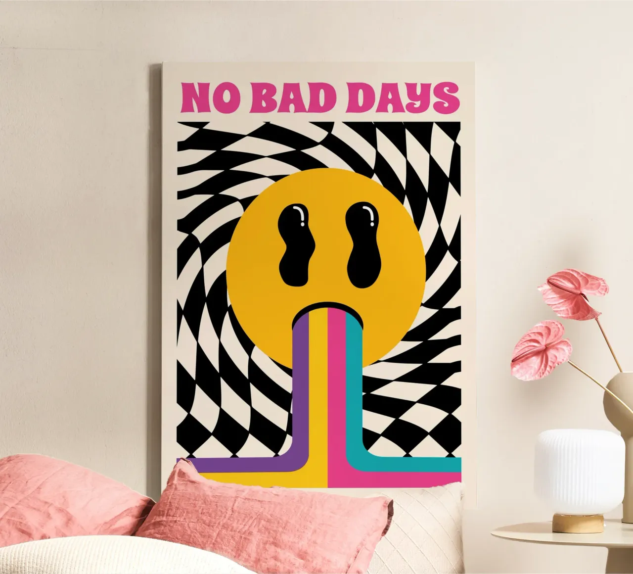 Mokaky No Bad Days - Groovy Graphic Art Print canvas by NorwesClub