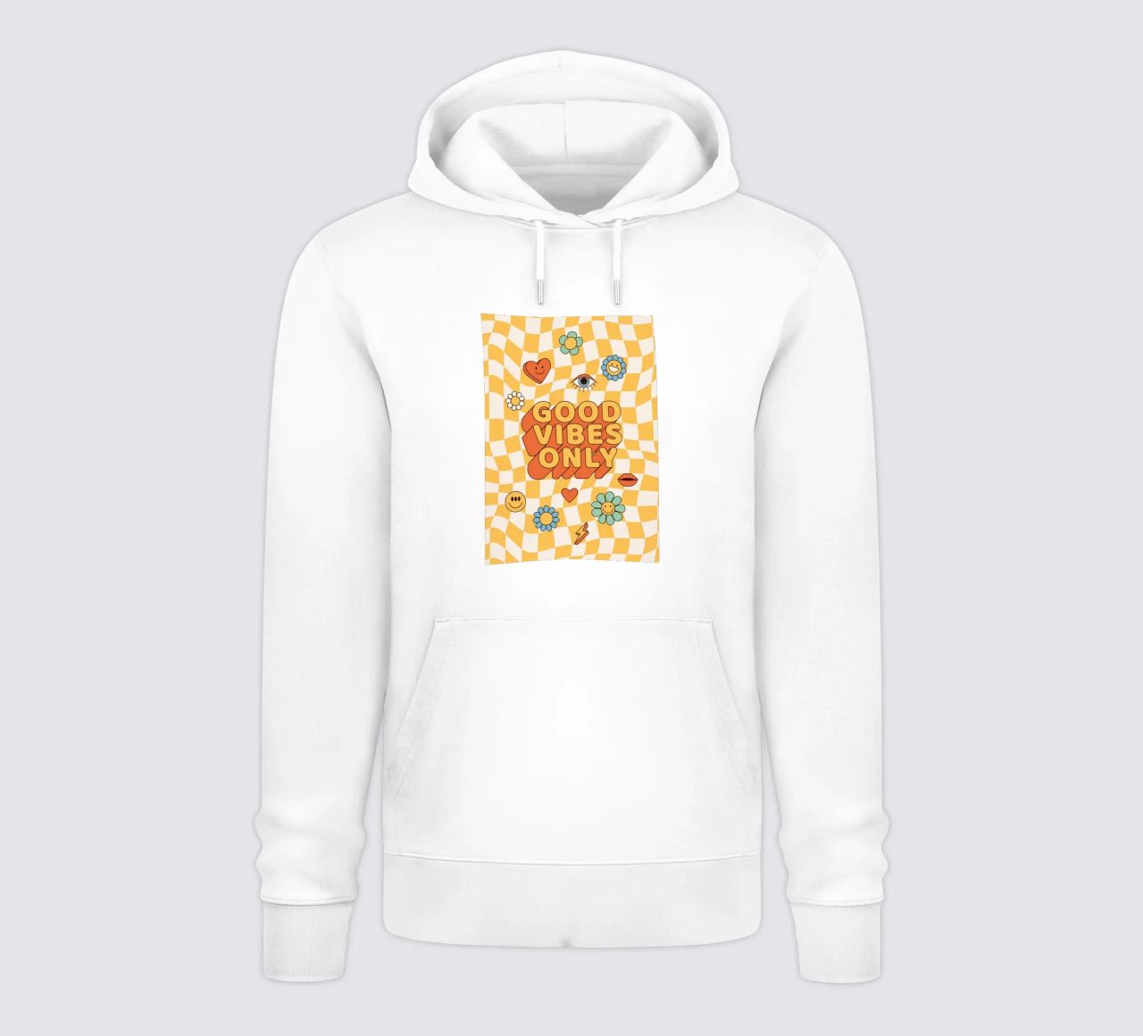 Positive Vibes Art | Stampa Groovy Good Vibes Only felpa con cappuccio da NorwesClub