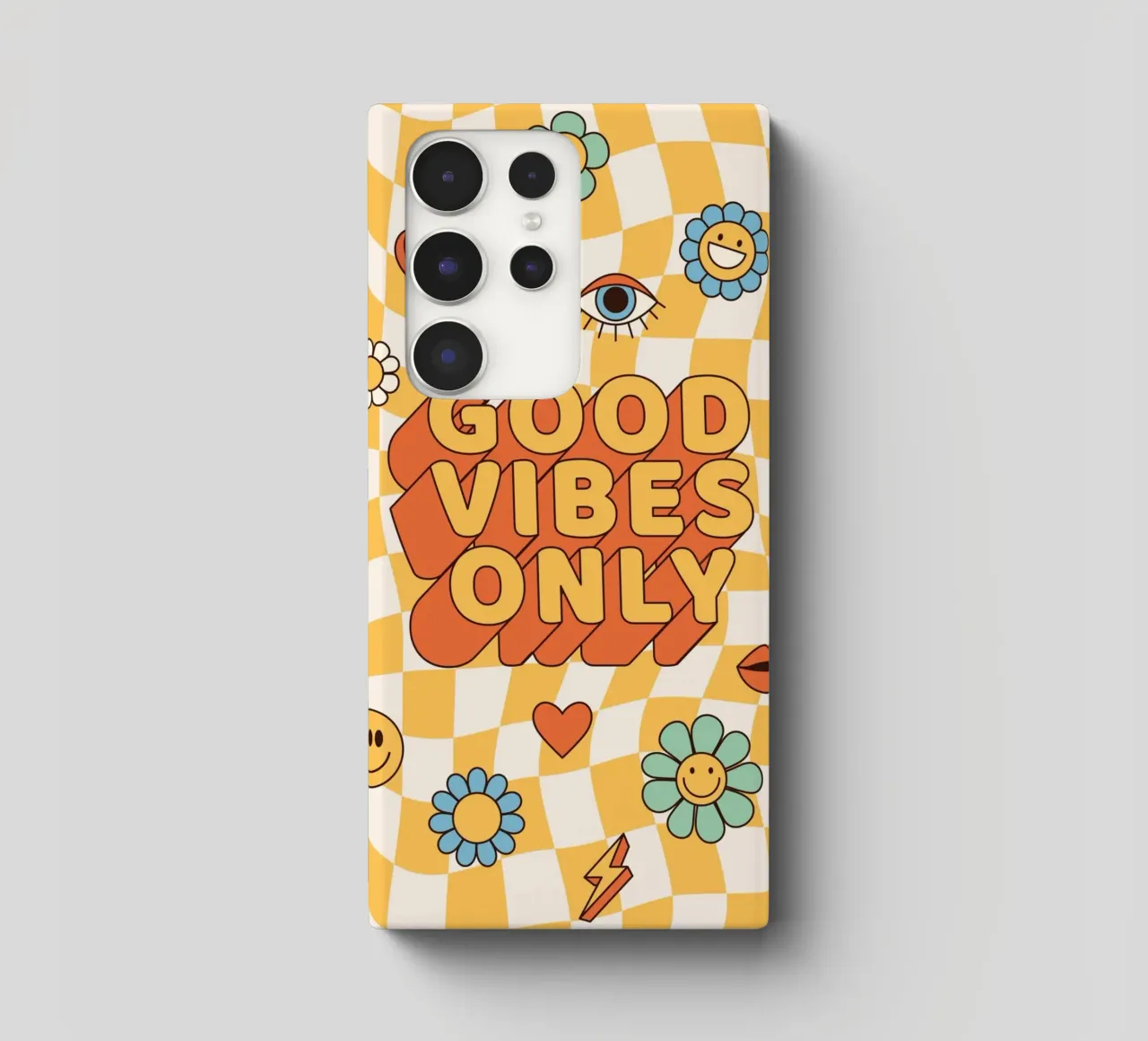 Positive Vibes Art | Groovy Good Vibes Only Print samsung phone case by NorwesClub