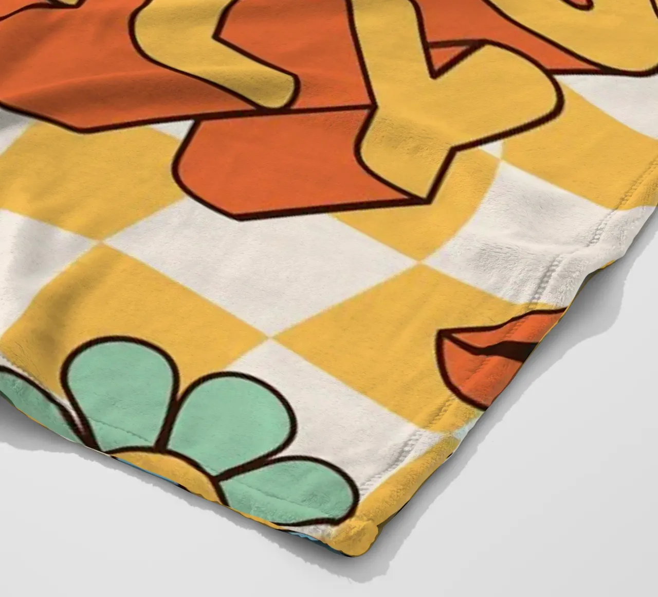 Positive Vibes Art | Groovy Good Vibes Only Print fleece blanket by NorwesClub