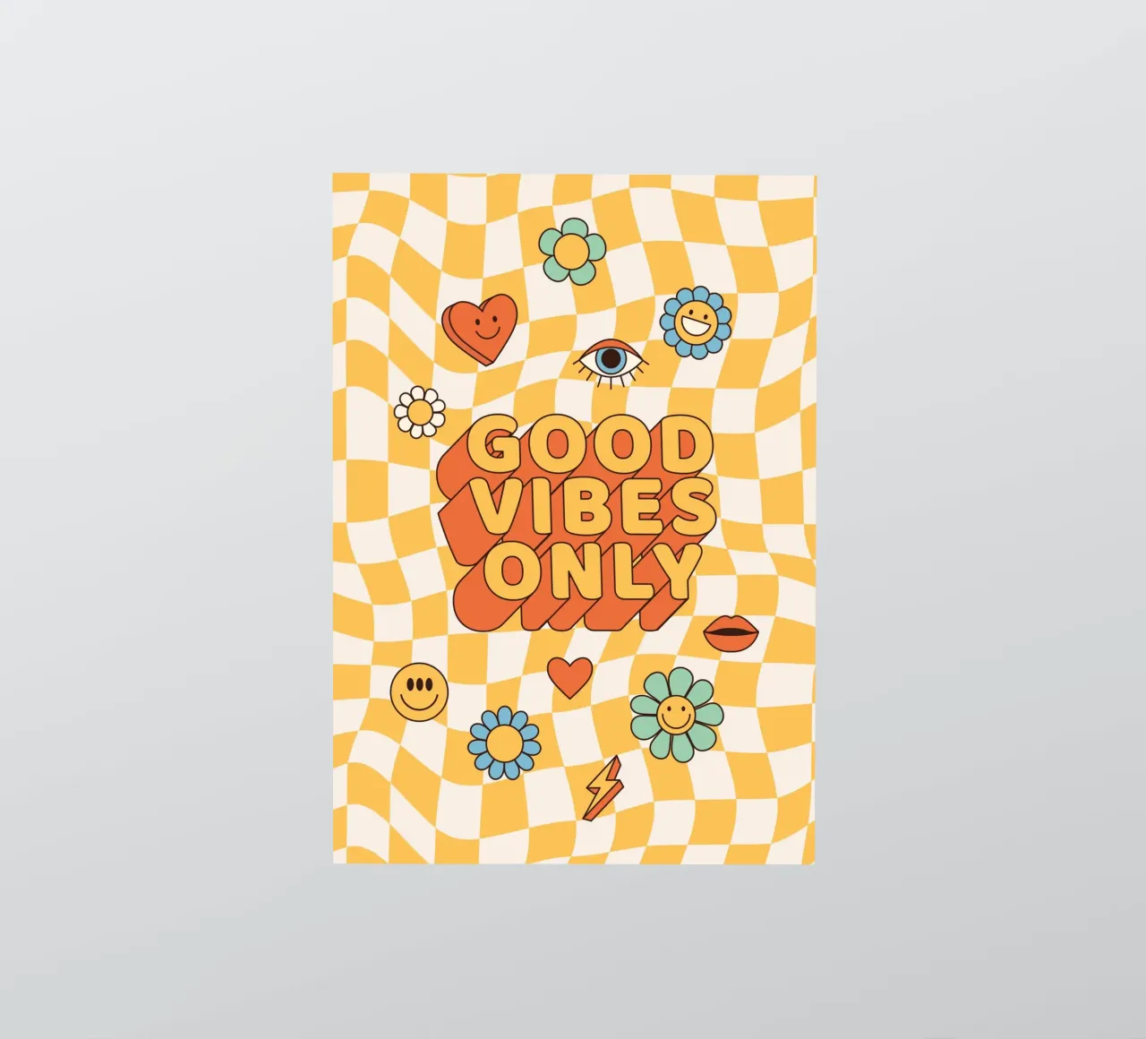 Positive Vibes Kunst | Groovy Nur gute Vibes drucken Sticker von NorwesClub